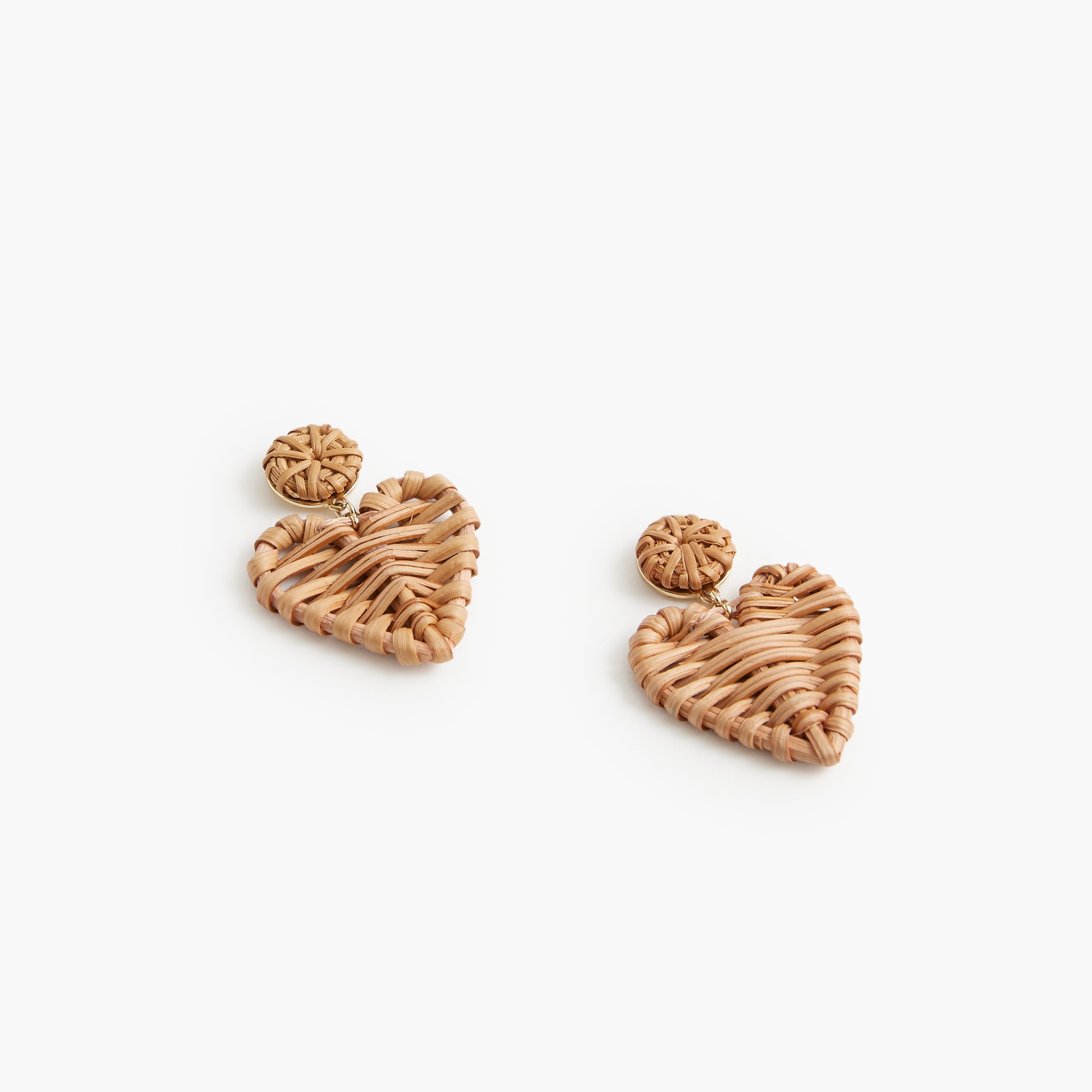 Woven heart statement earrings 30$