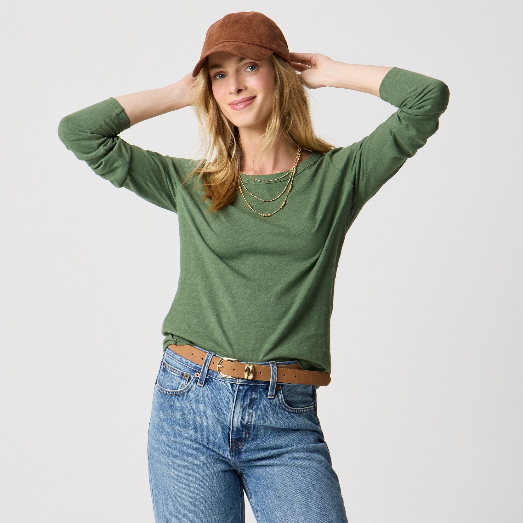 Long-sleeve girlfriend tee