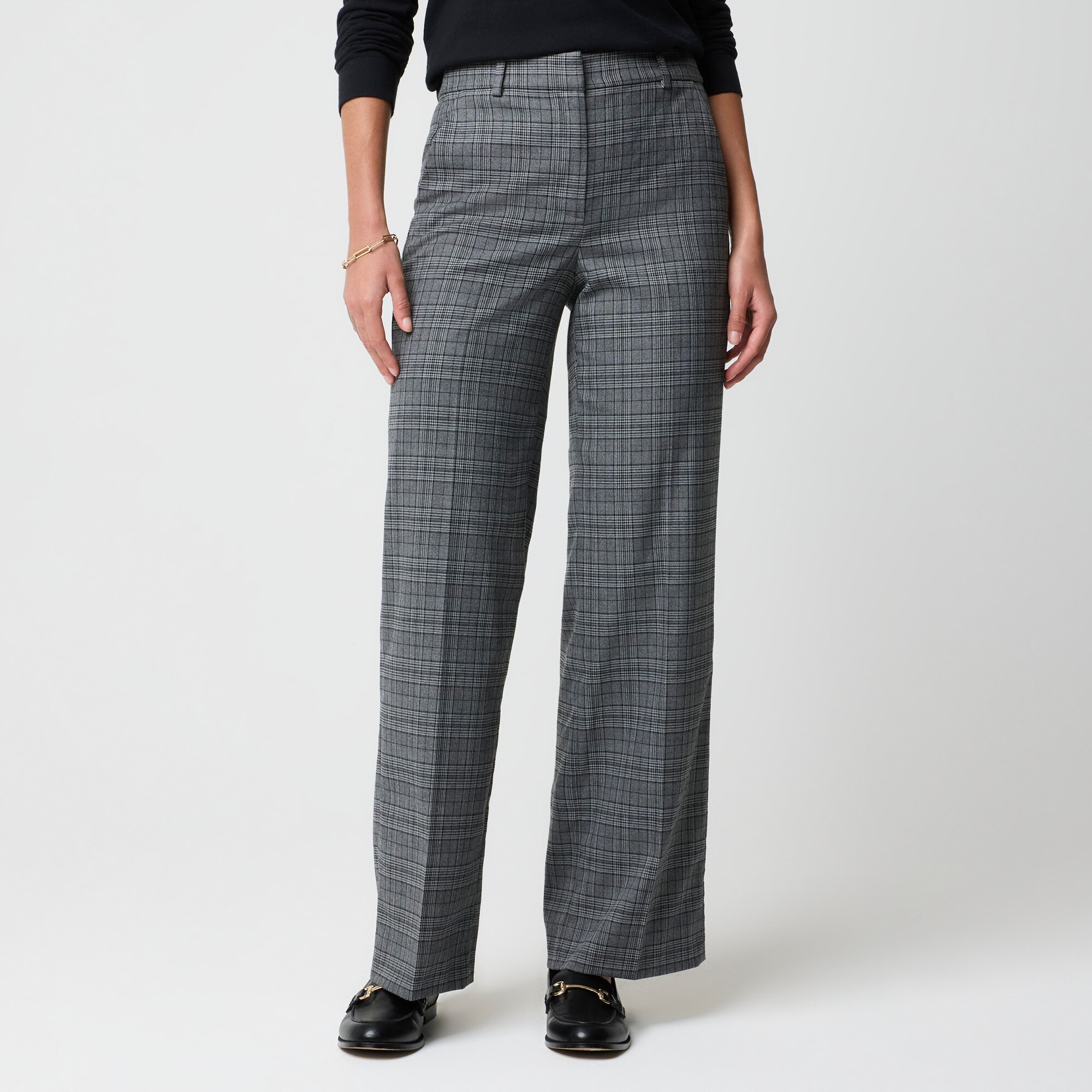 Remy Plaid Full-length High-rise Wide-leg Pant For Women | Factory