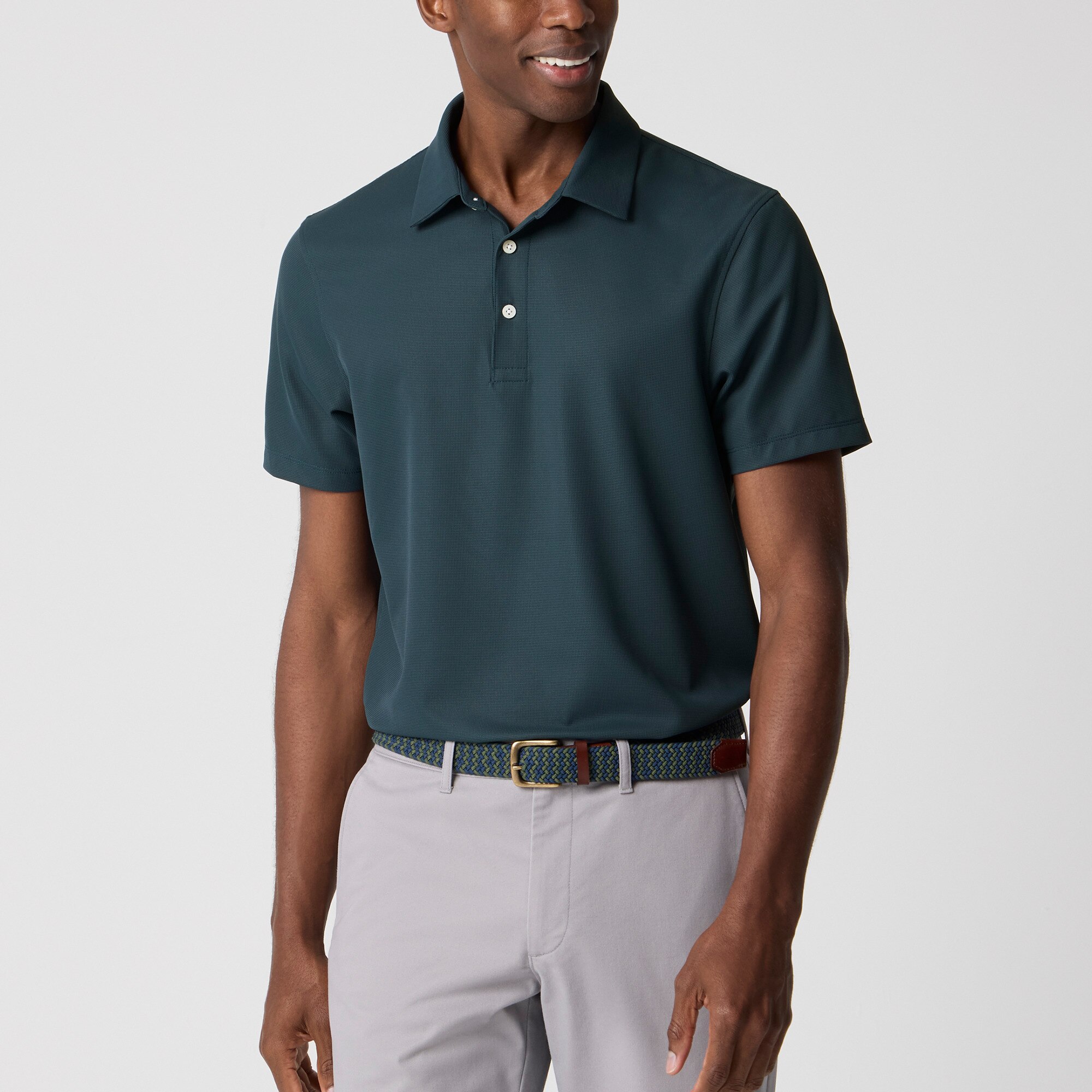 Waffle performance polo shirt