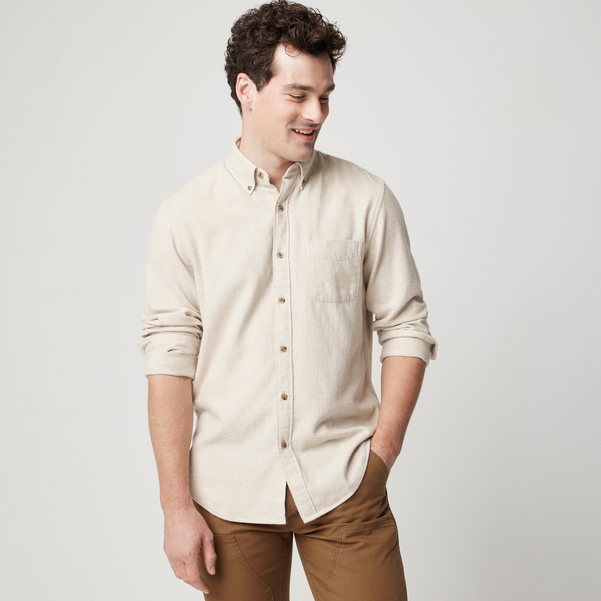 Brushed twill shirt
