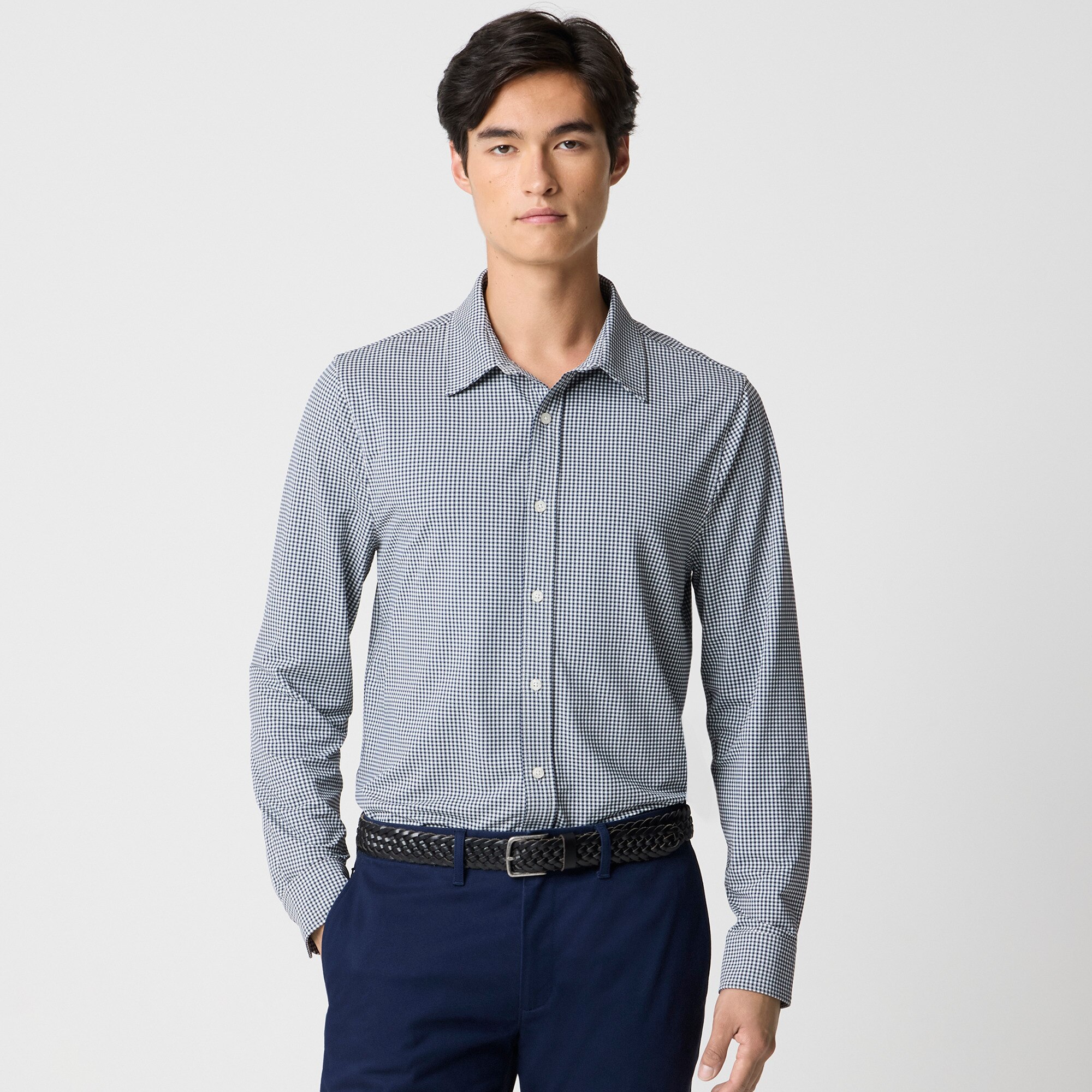 Gingham all-day performance shirt