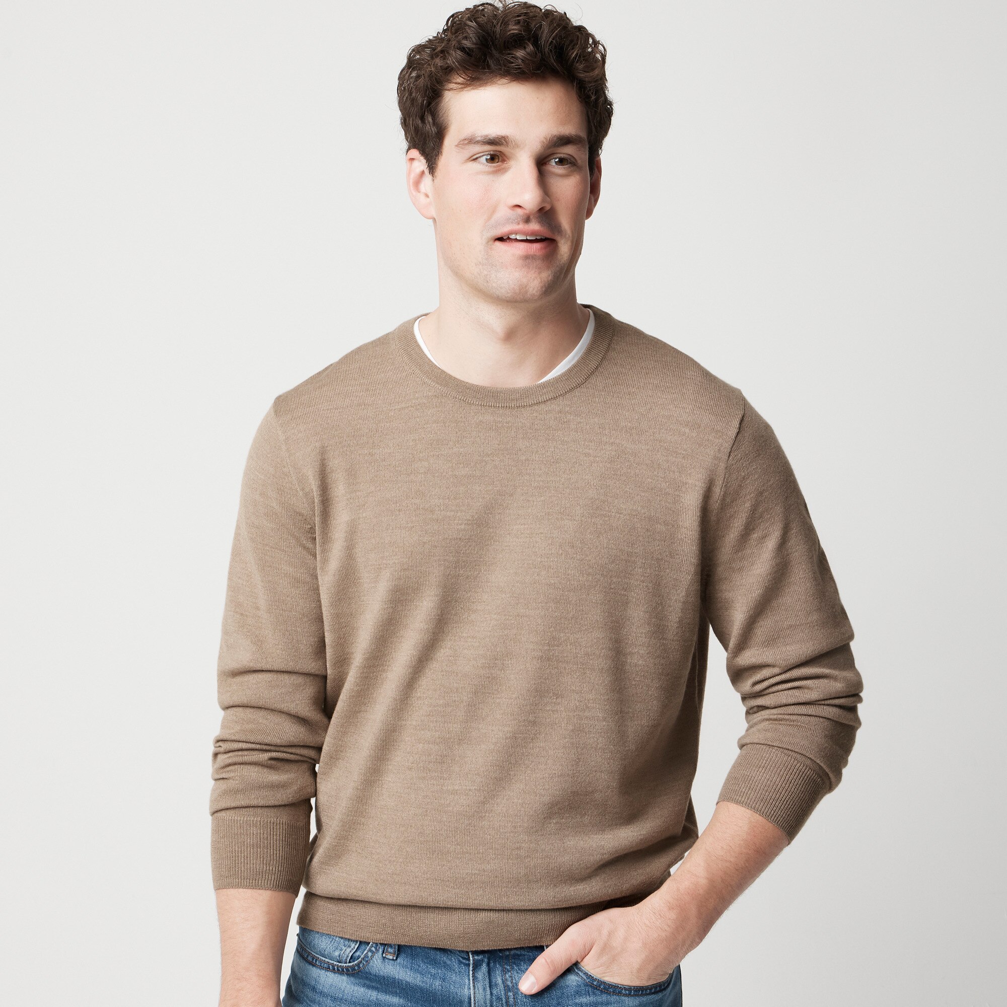 Merino wool-blend crewneck sweater