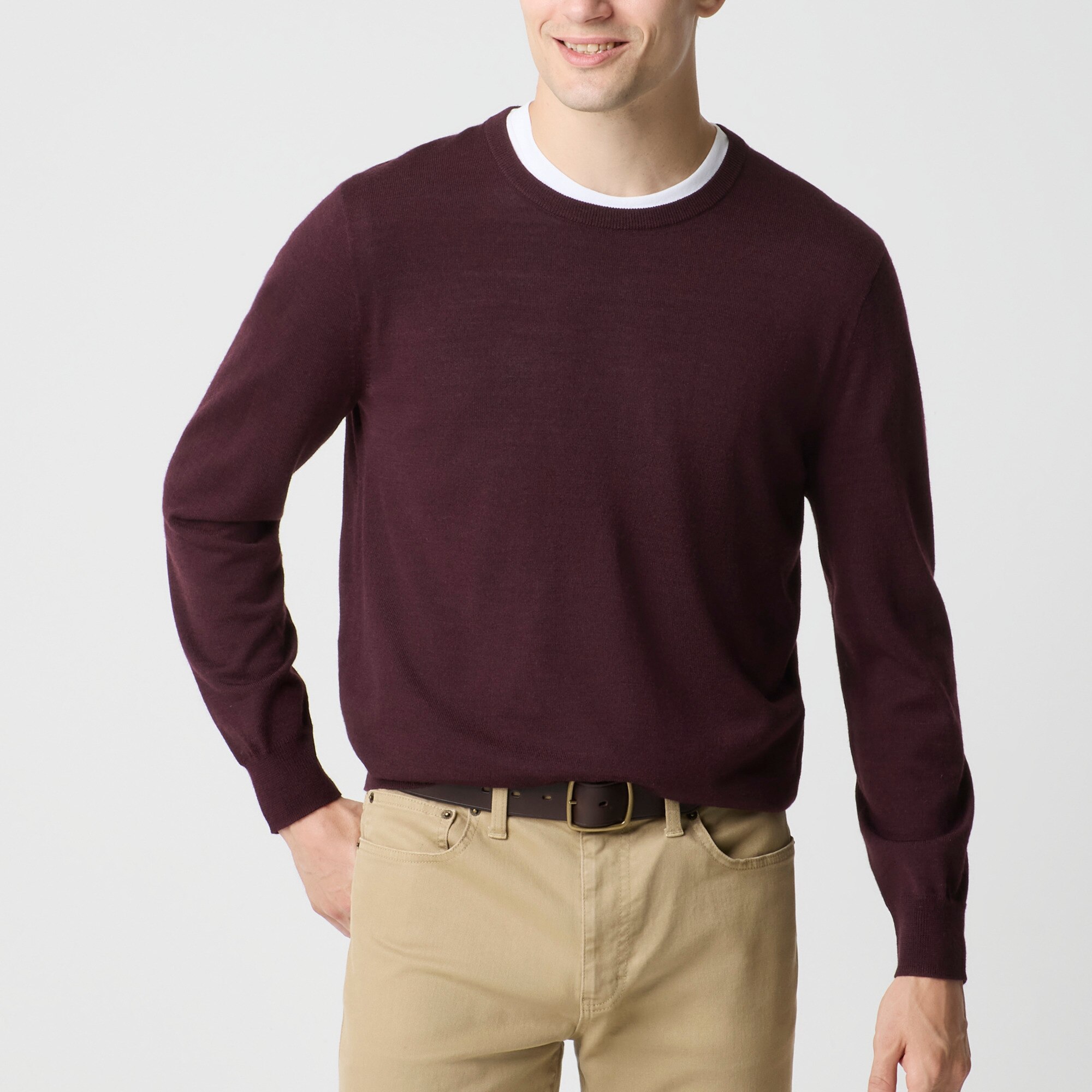 Merino wool-blend crewneck sweater