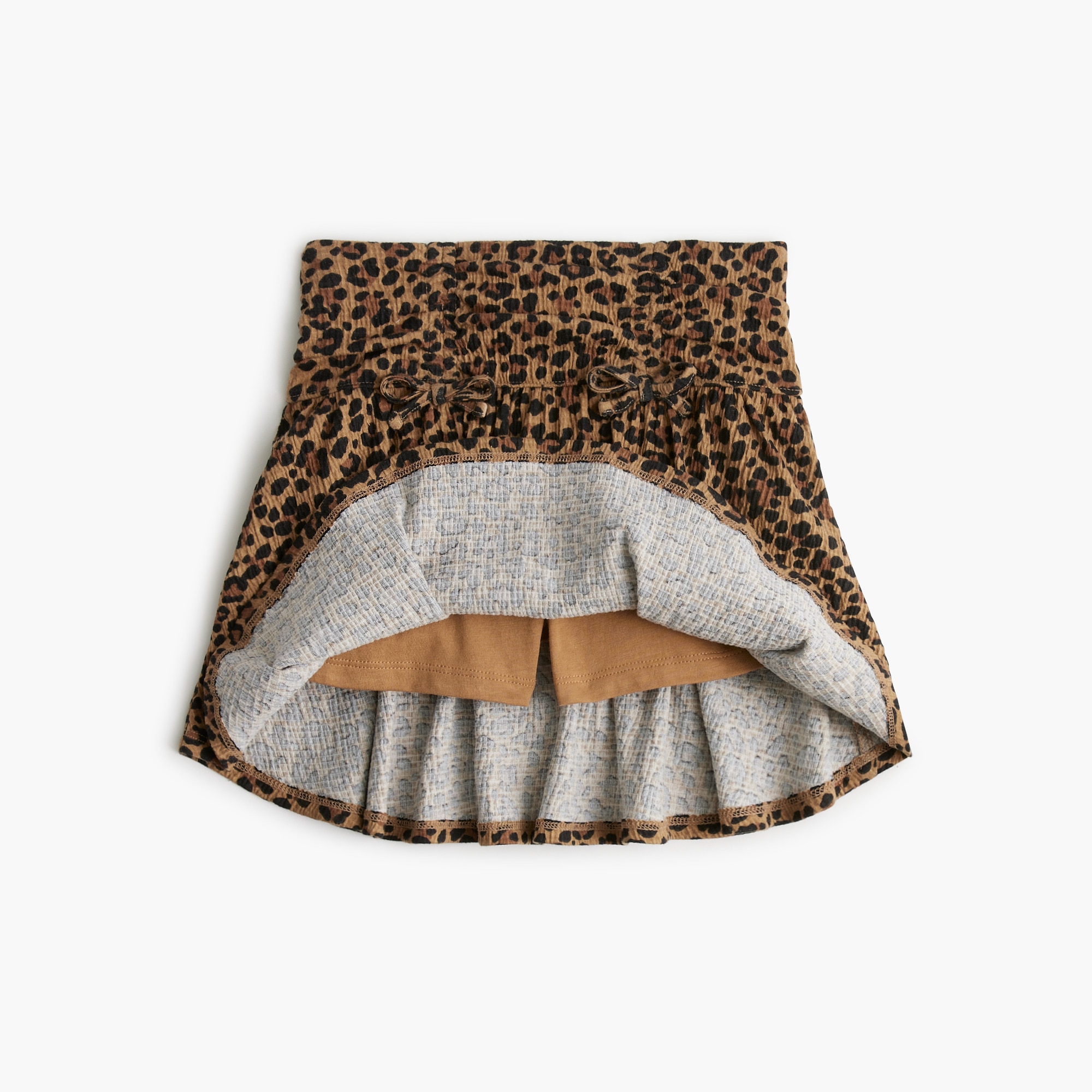 Girls leopard crinkle-knit skort 48$