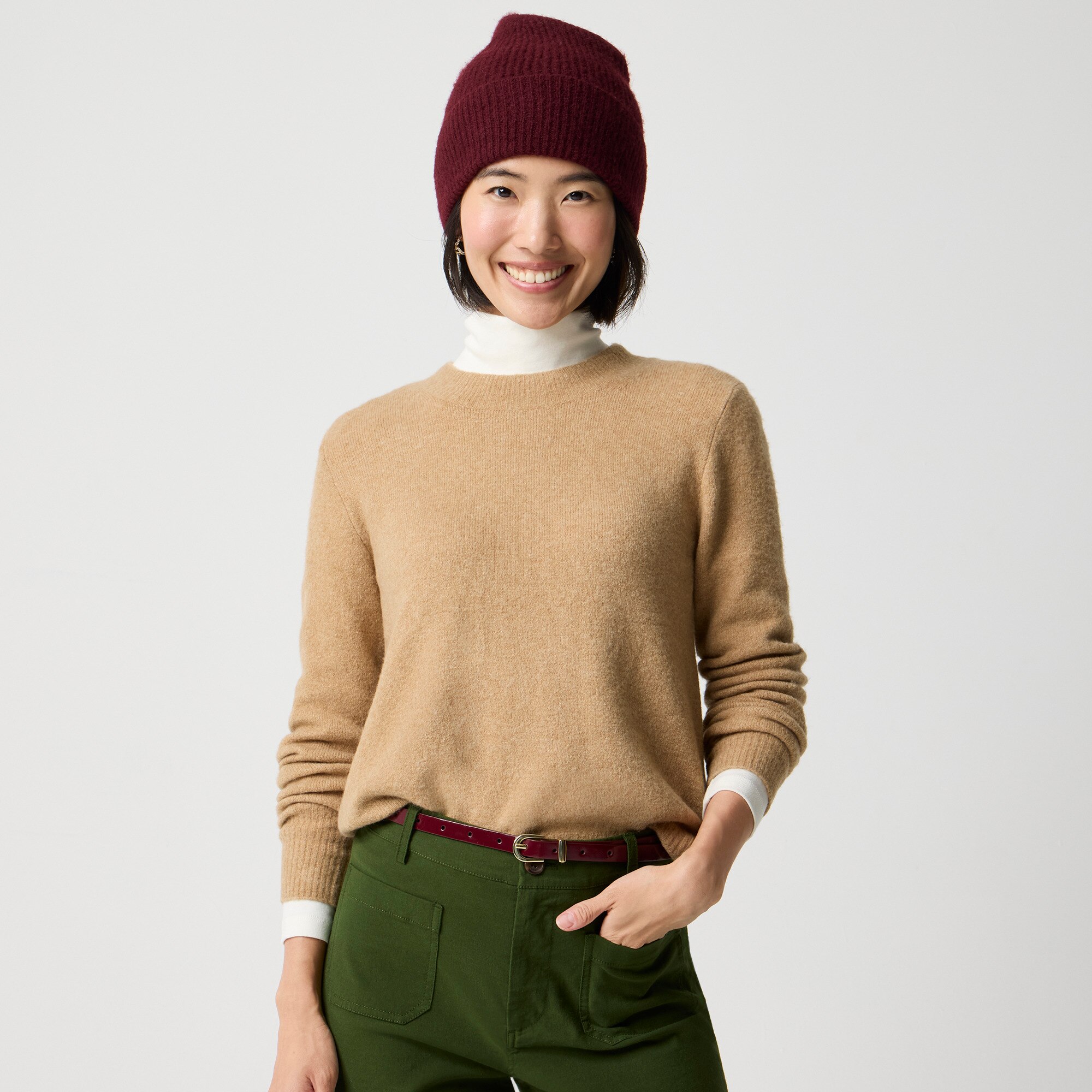 Crewneck sweater in extra-soft yarn