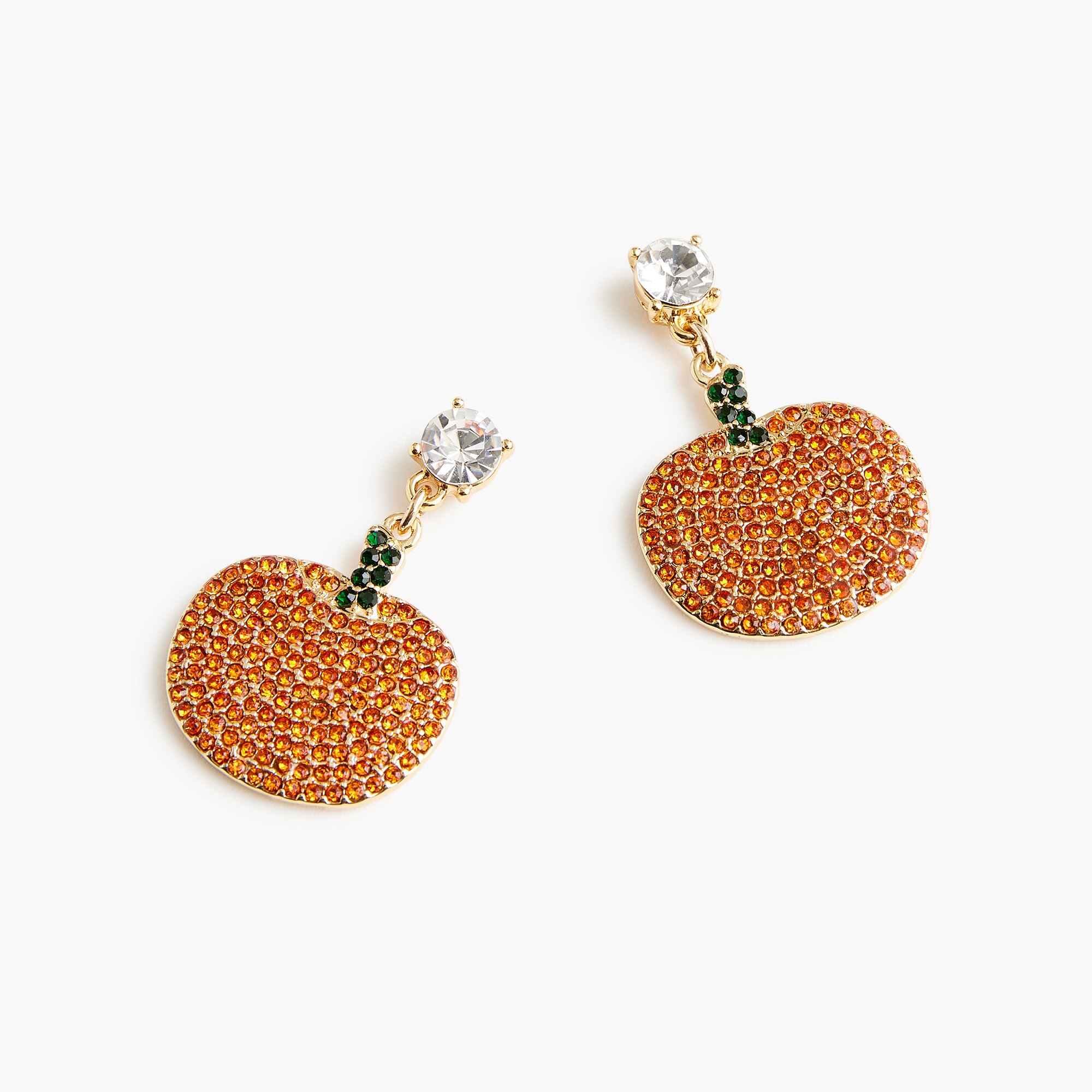 Pav pumpkin earrings 20$