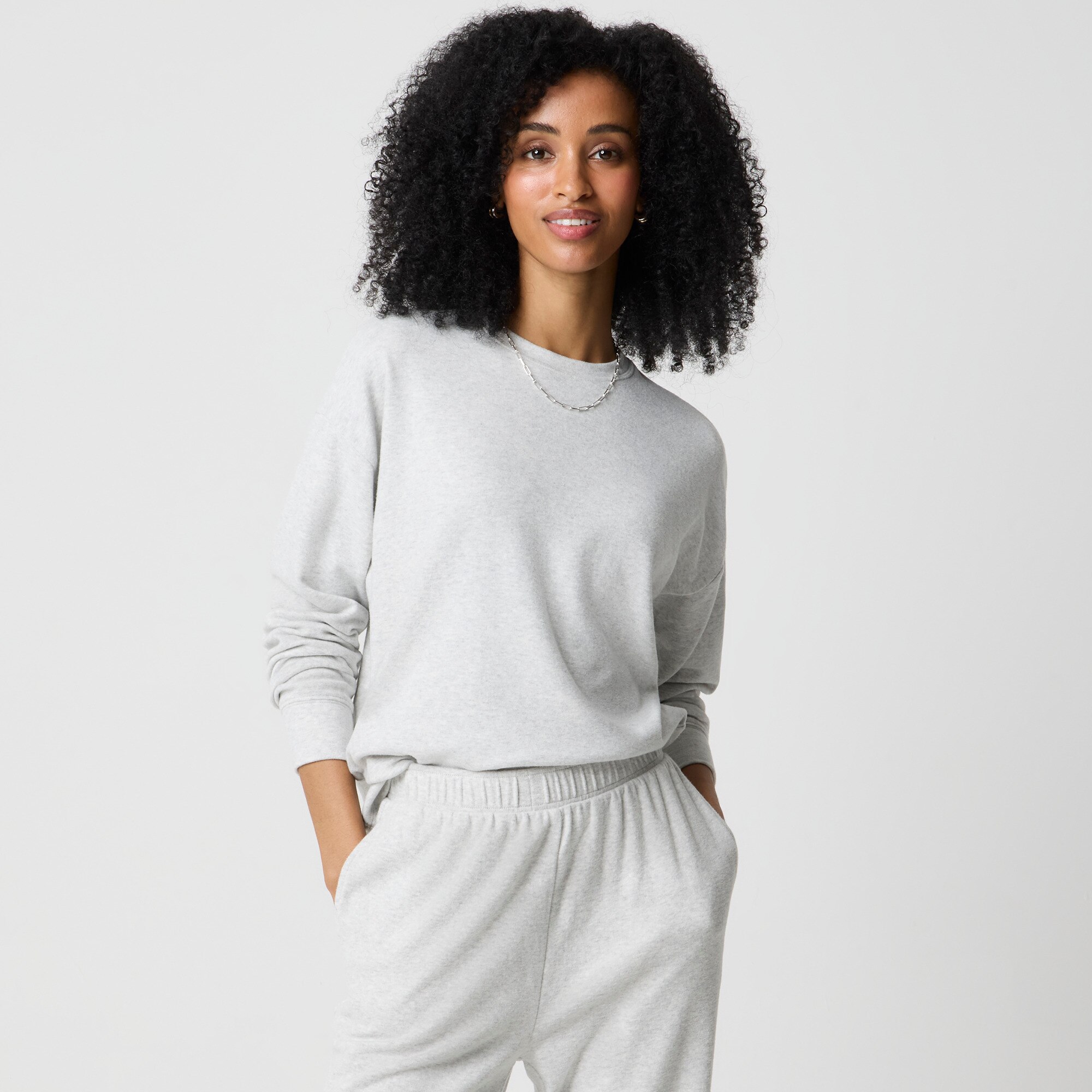 Crewneck sweatshirt in cloudspun yarn