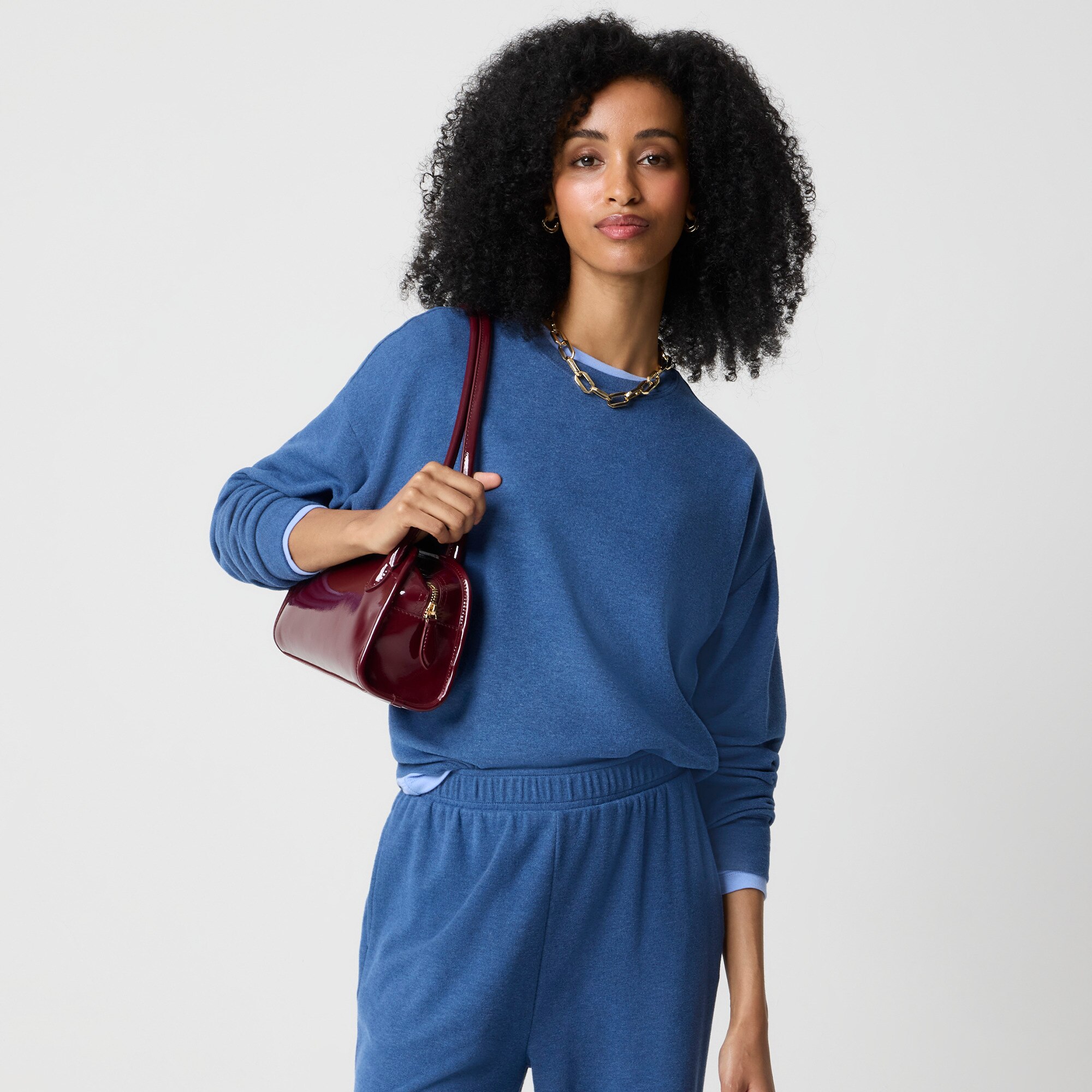 Crewneck sweatshirt in cloudspun yarn