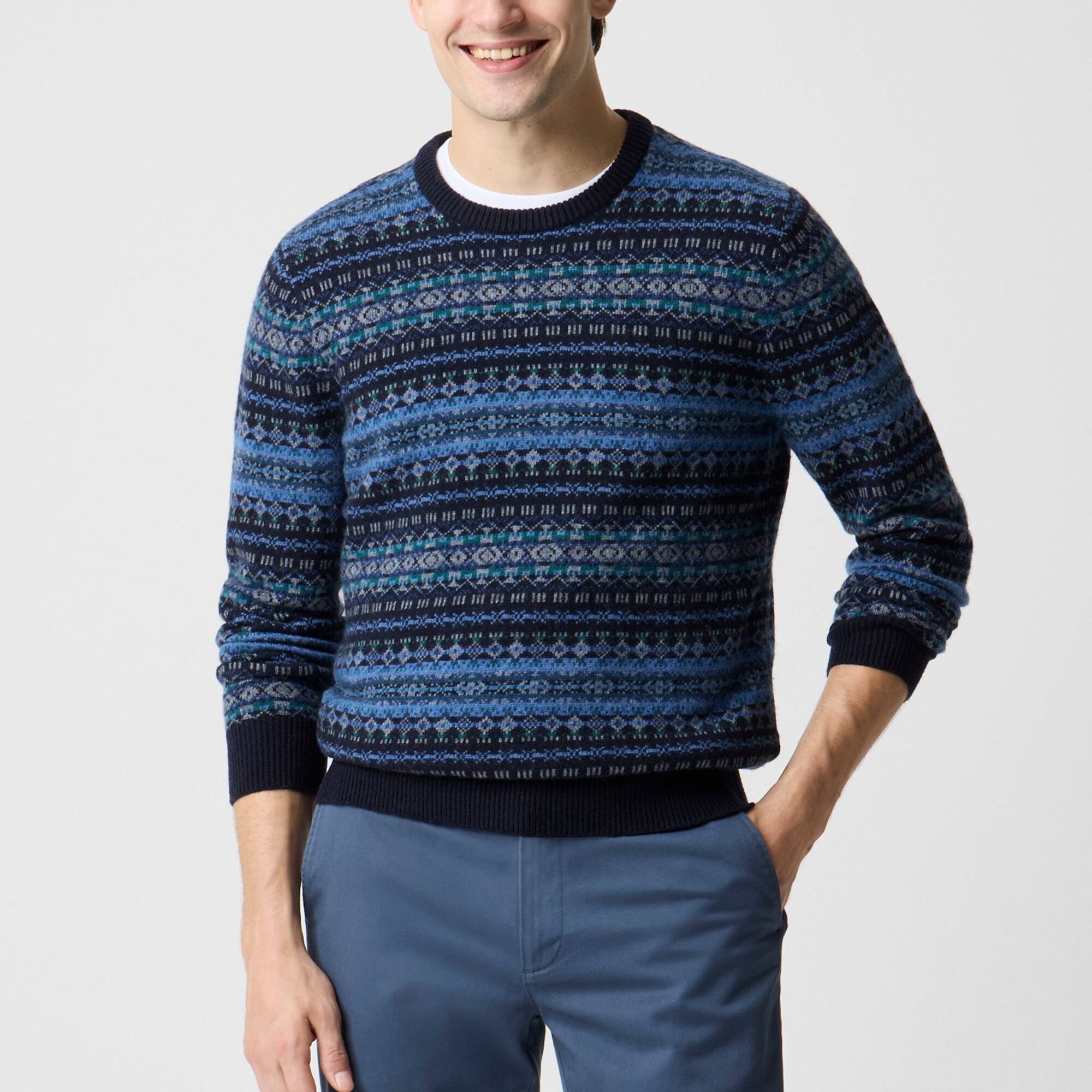 Fair Isle sweater in supersoft lambswool blend