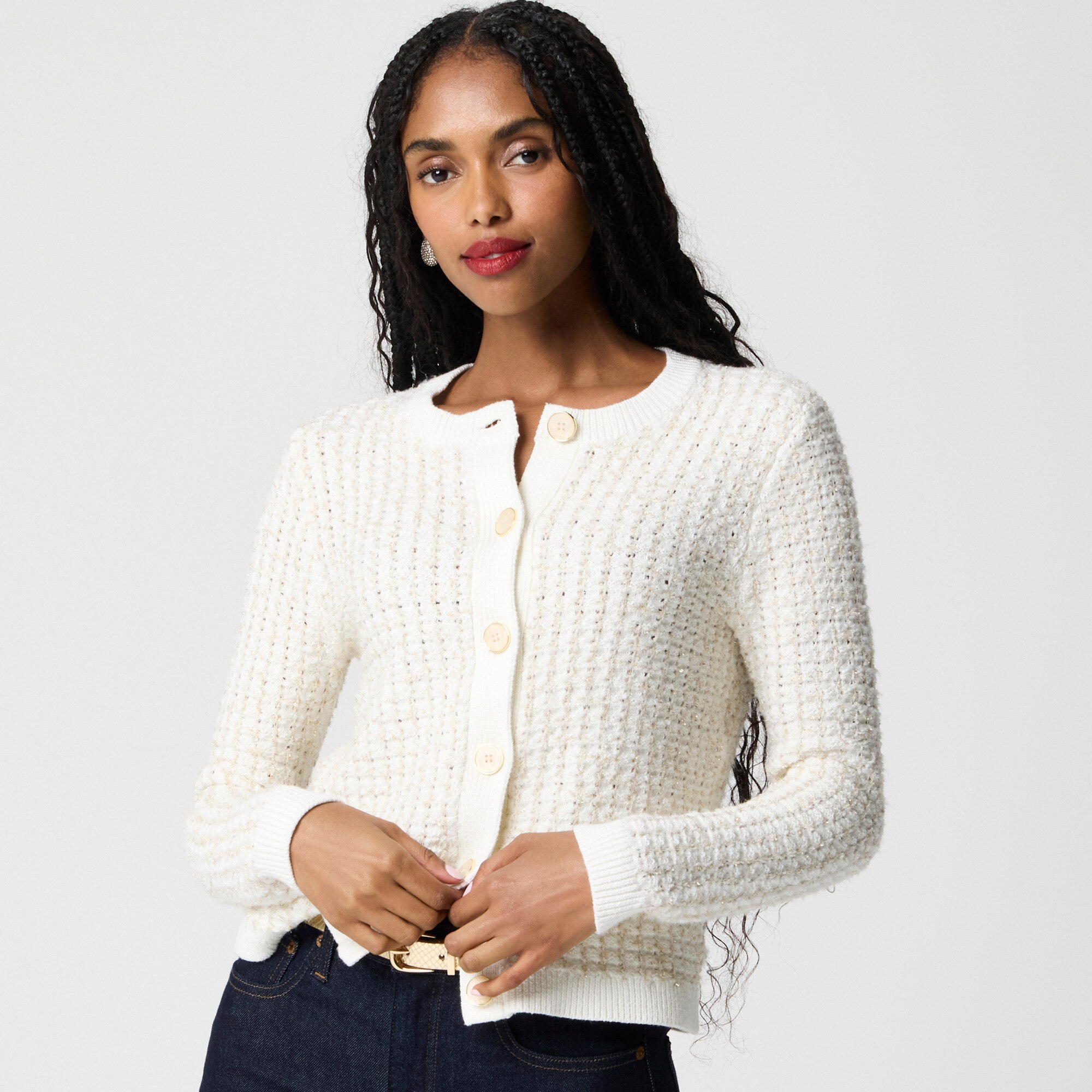 Knit lady jacket cardigan sweater