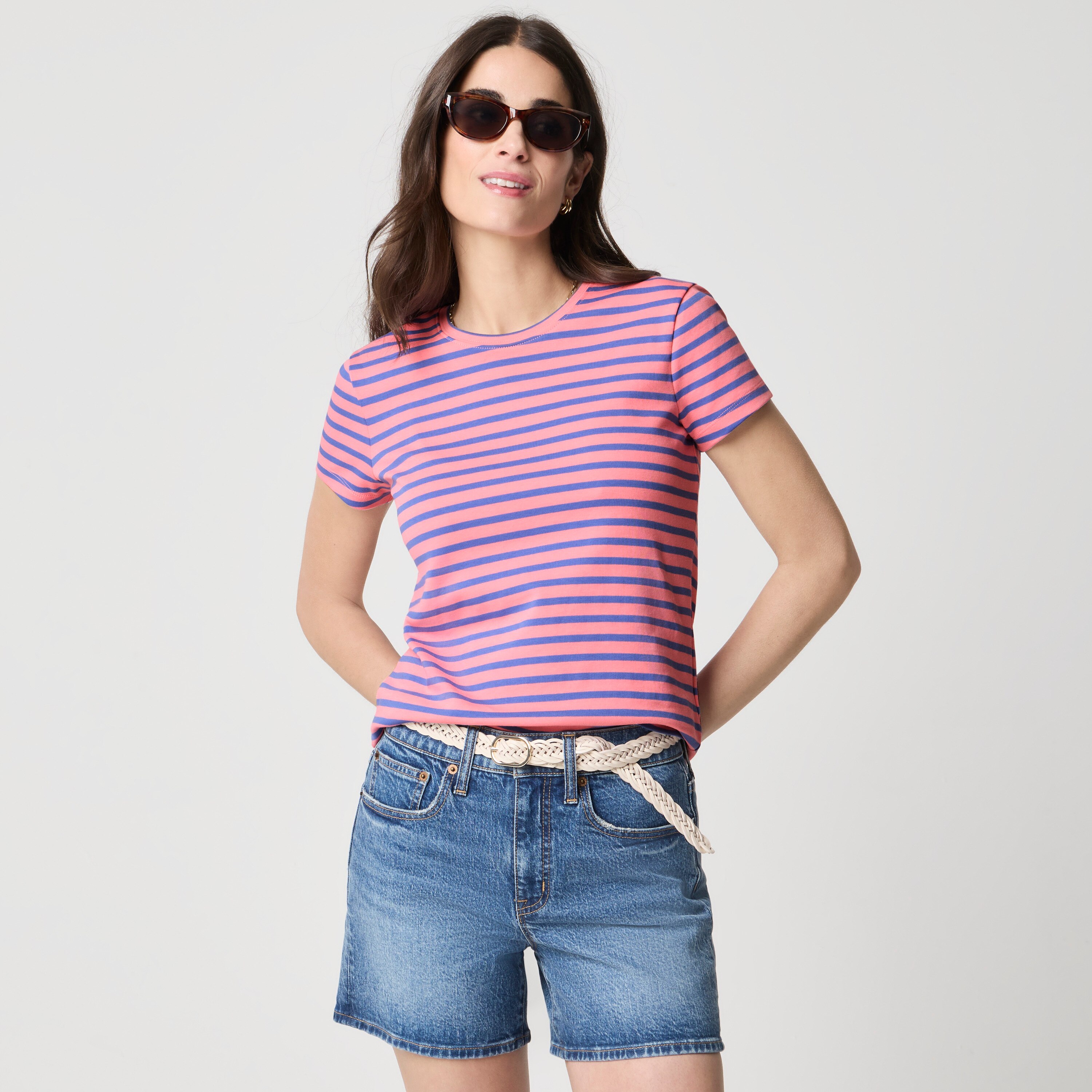 Striped Essential short-sleeve crewneck tee