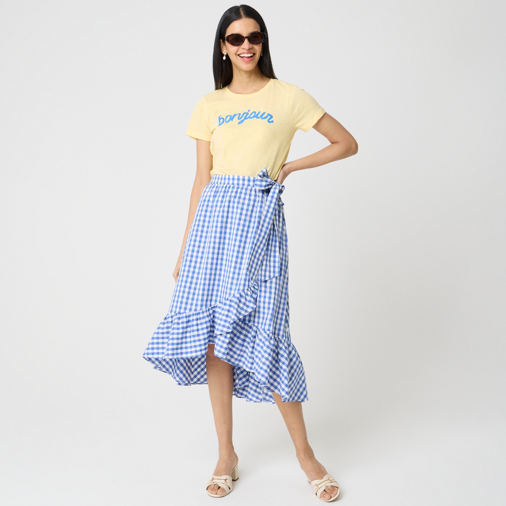 Poplin midi wrap skirt 75$