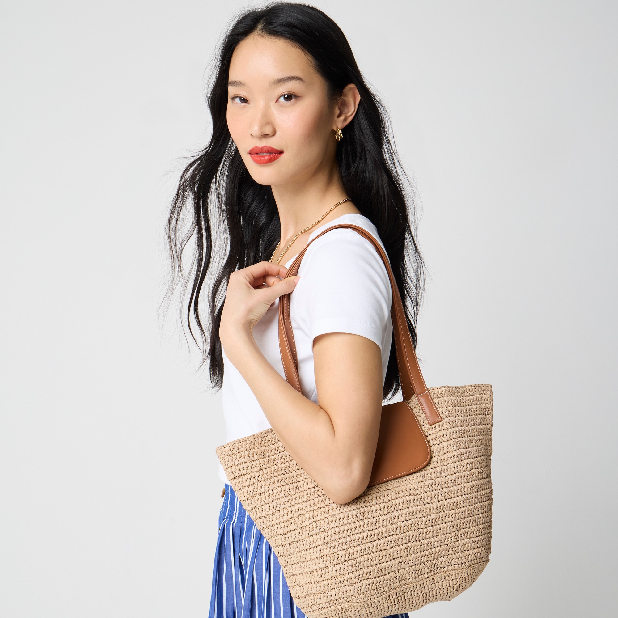 Straw tote bag