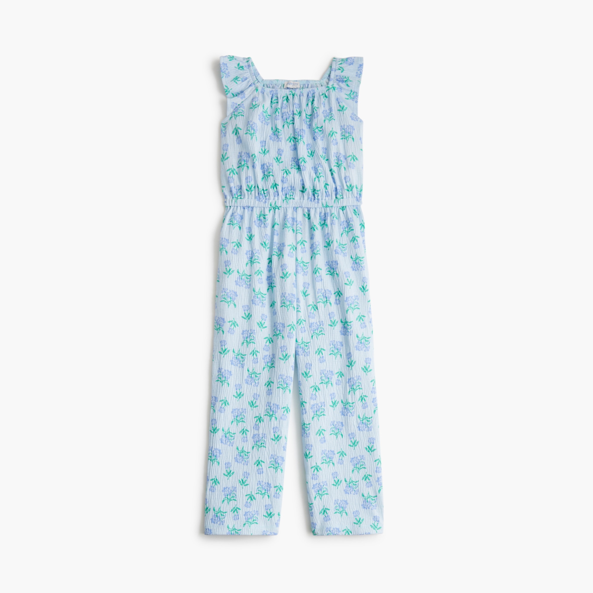 Girls floral crinkle-knit jumpsuit 64$