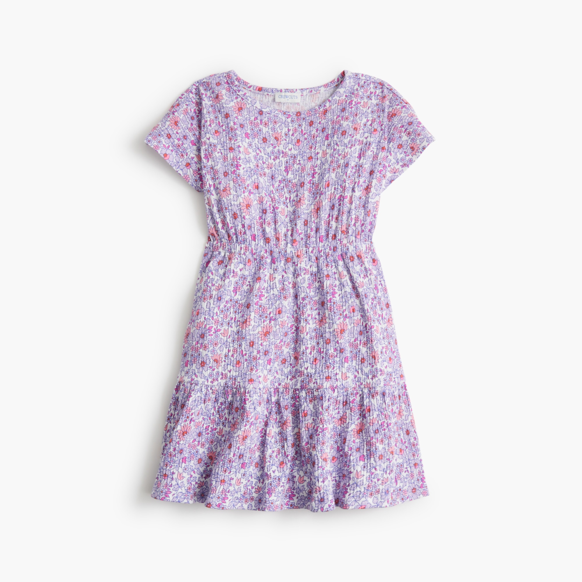Girls floral crinkle-knit dress 56$