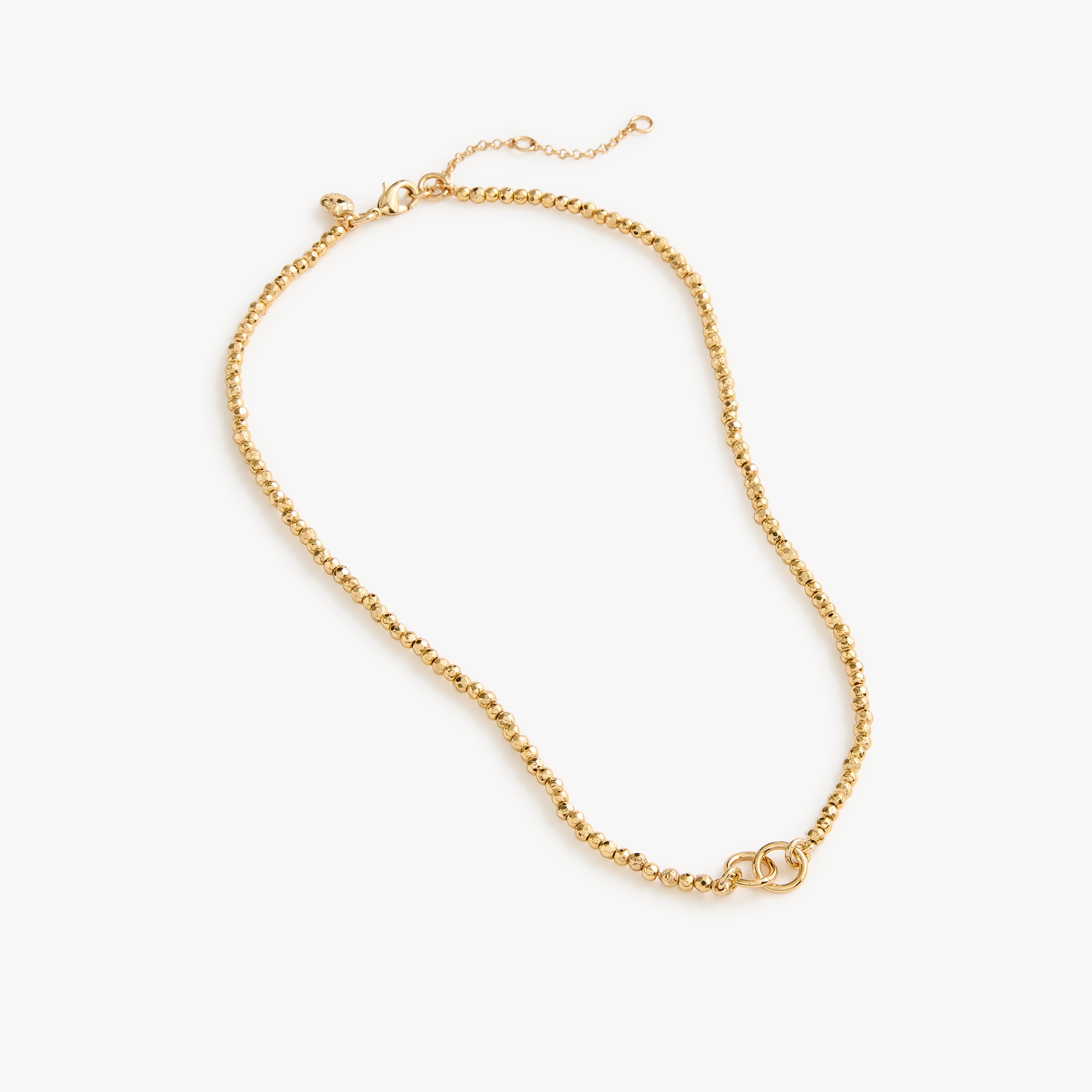 Tiny gold beaded necklace 17$