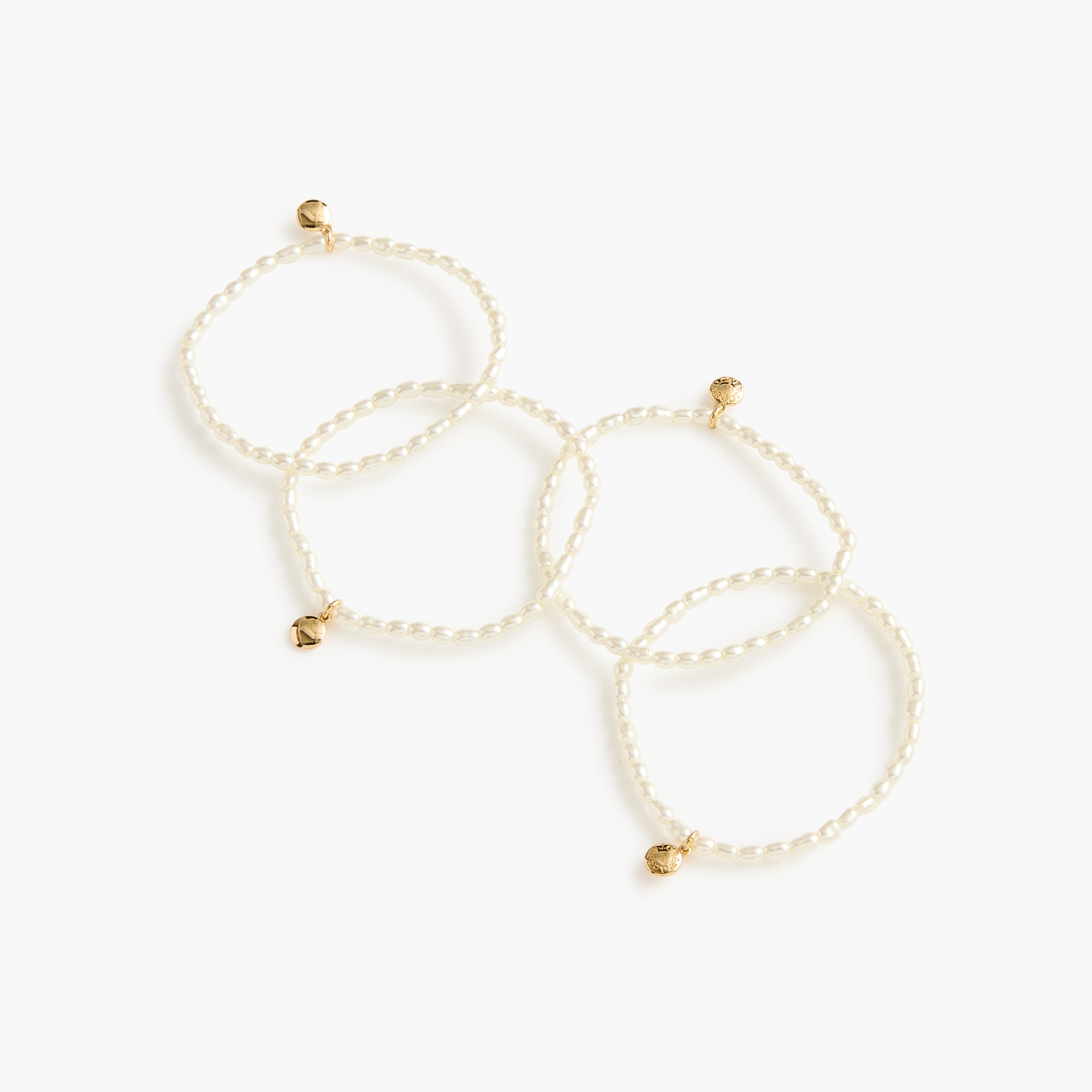 Tiny pearl beaded stretch bracelets pack-of-four 20$
