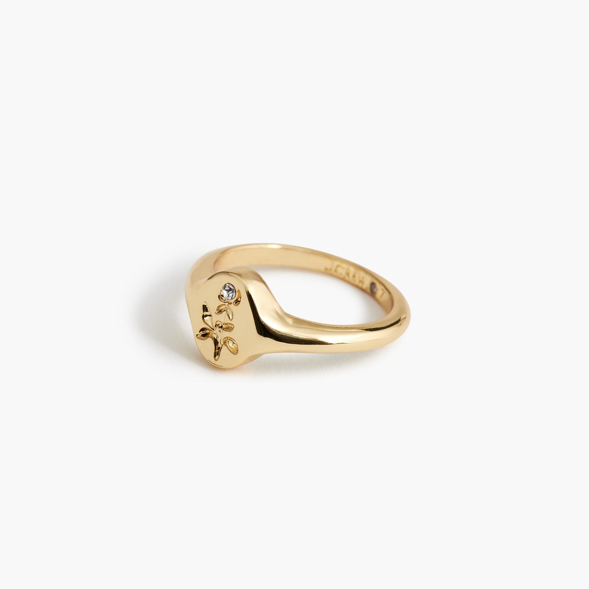 Gold flower engraved ring 20$