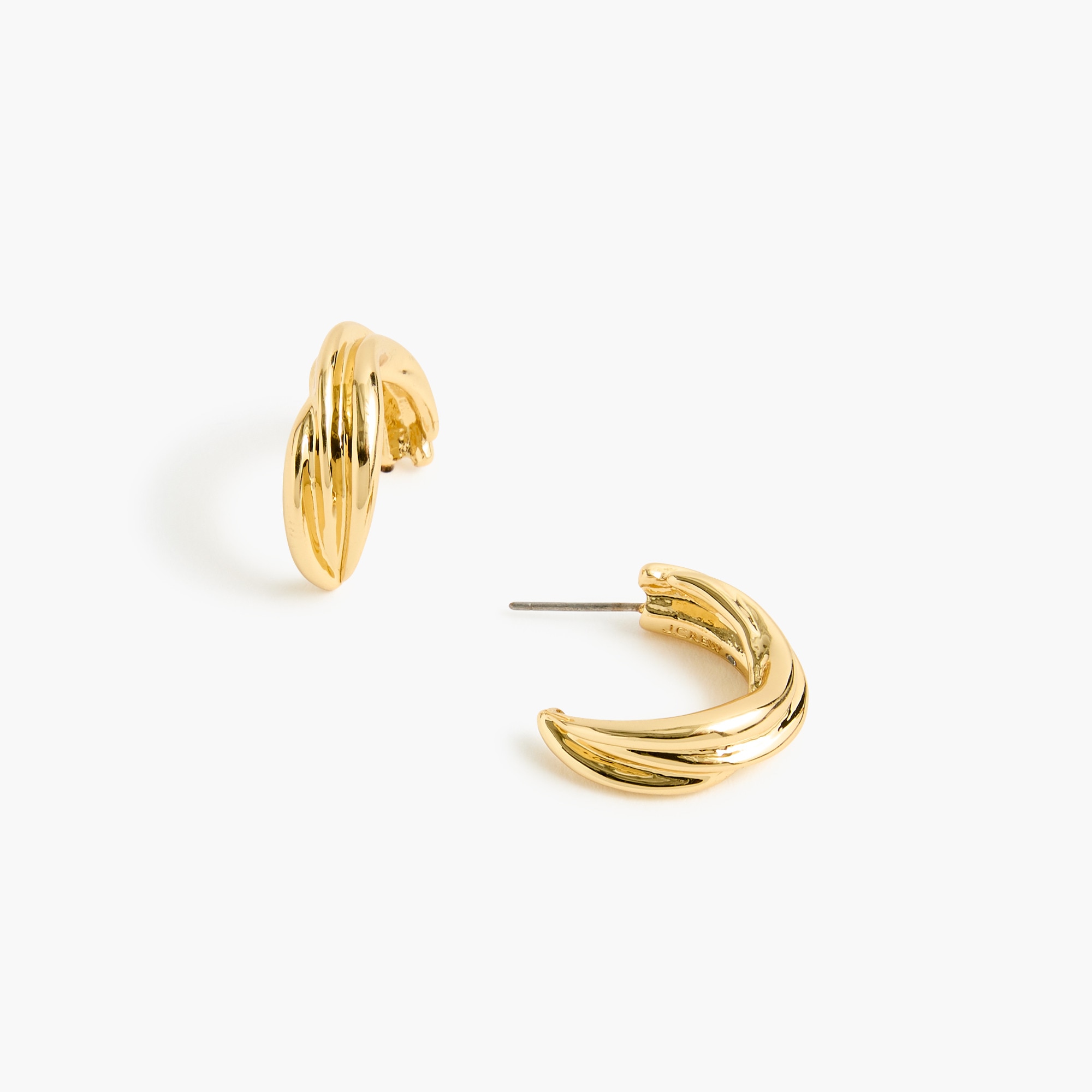 Twisted cable hoop earrings 15$