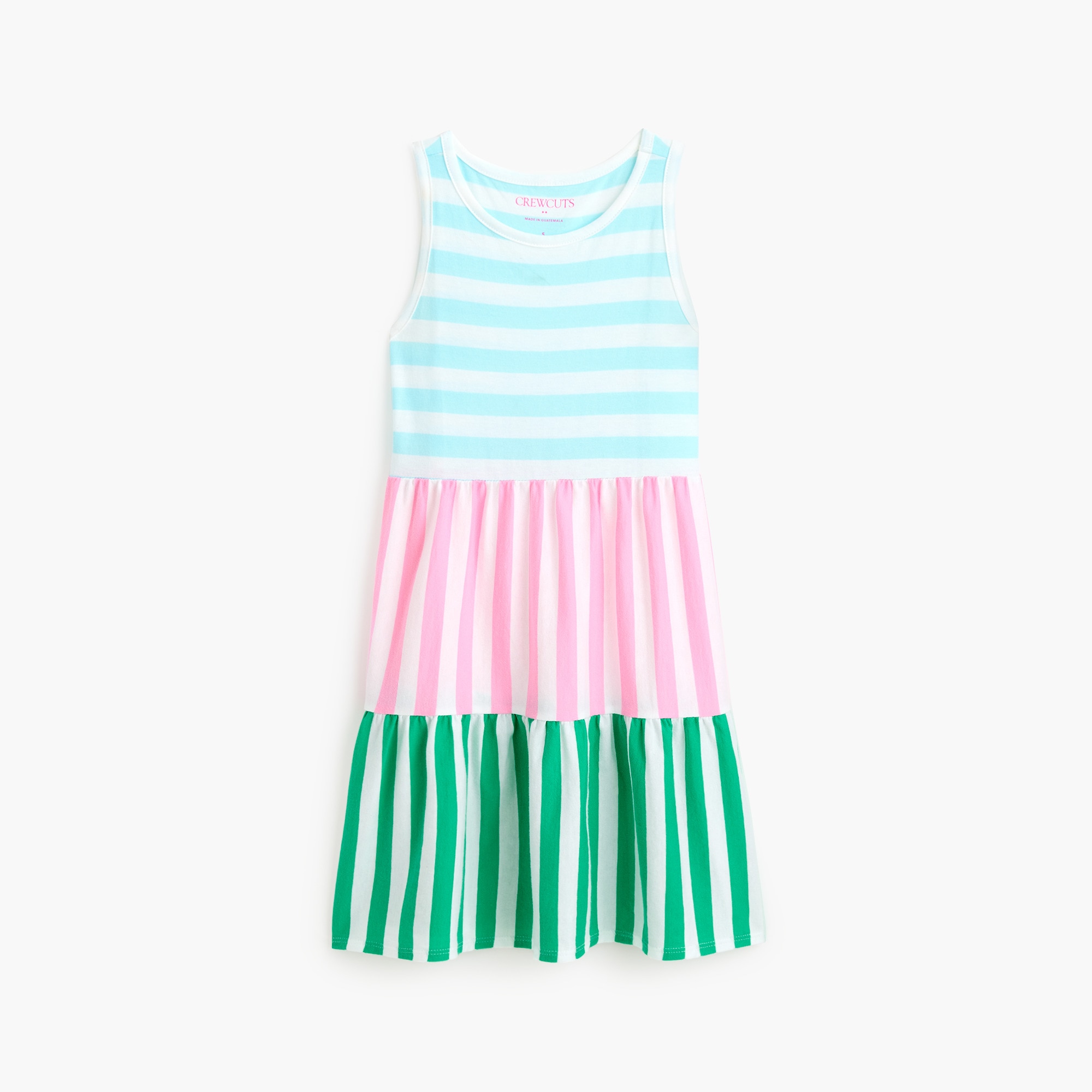 Girls knit striped tank dress 24$