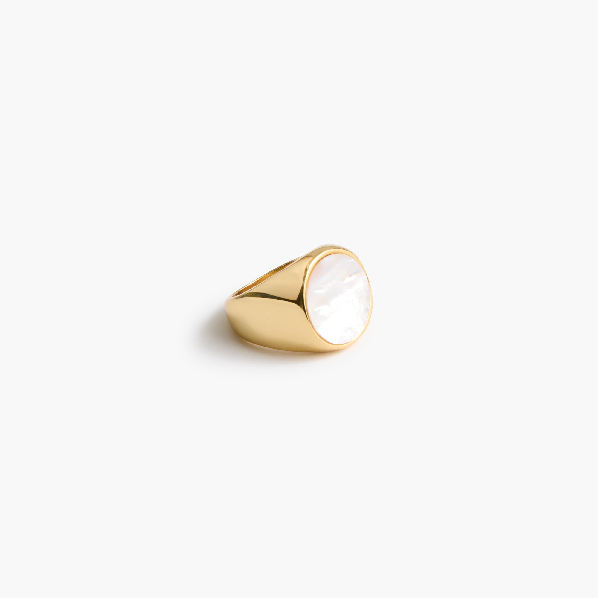 Gold mother-of-pearl ring 13$