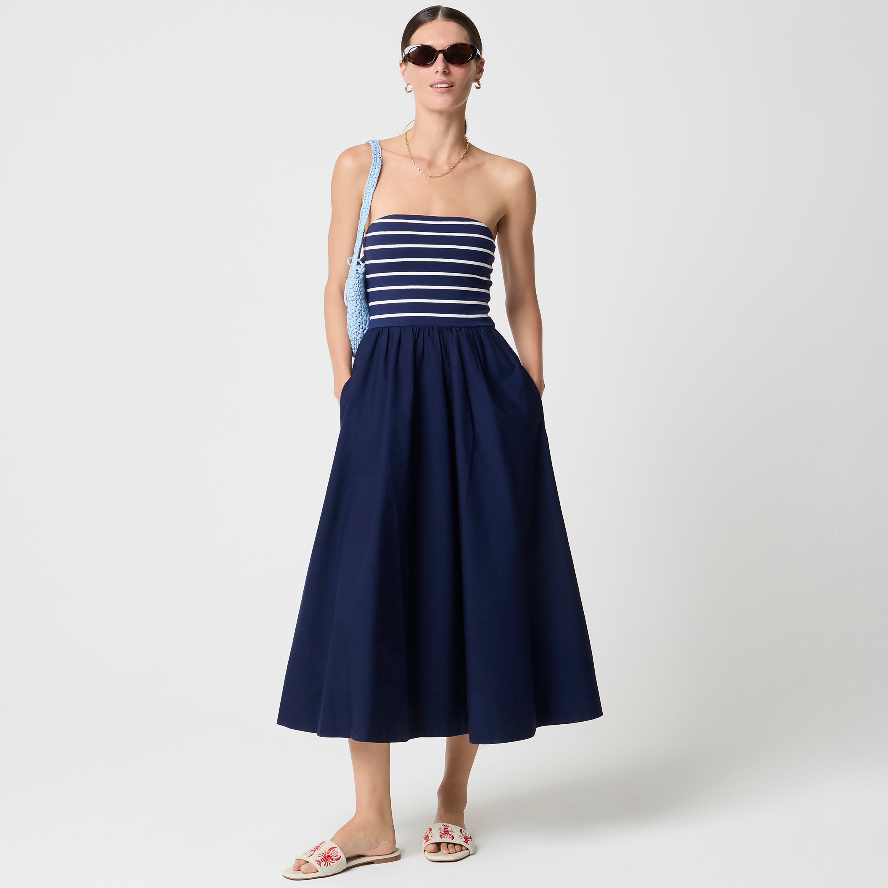 Mixed-media midi dress 75$