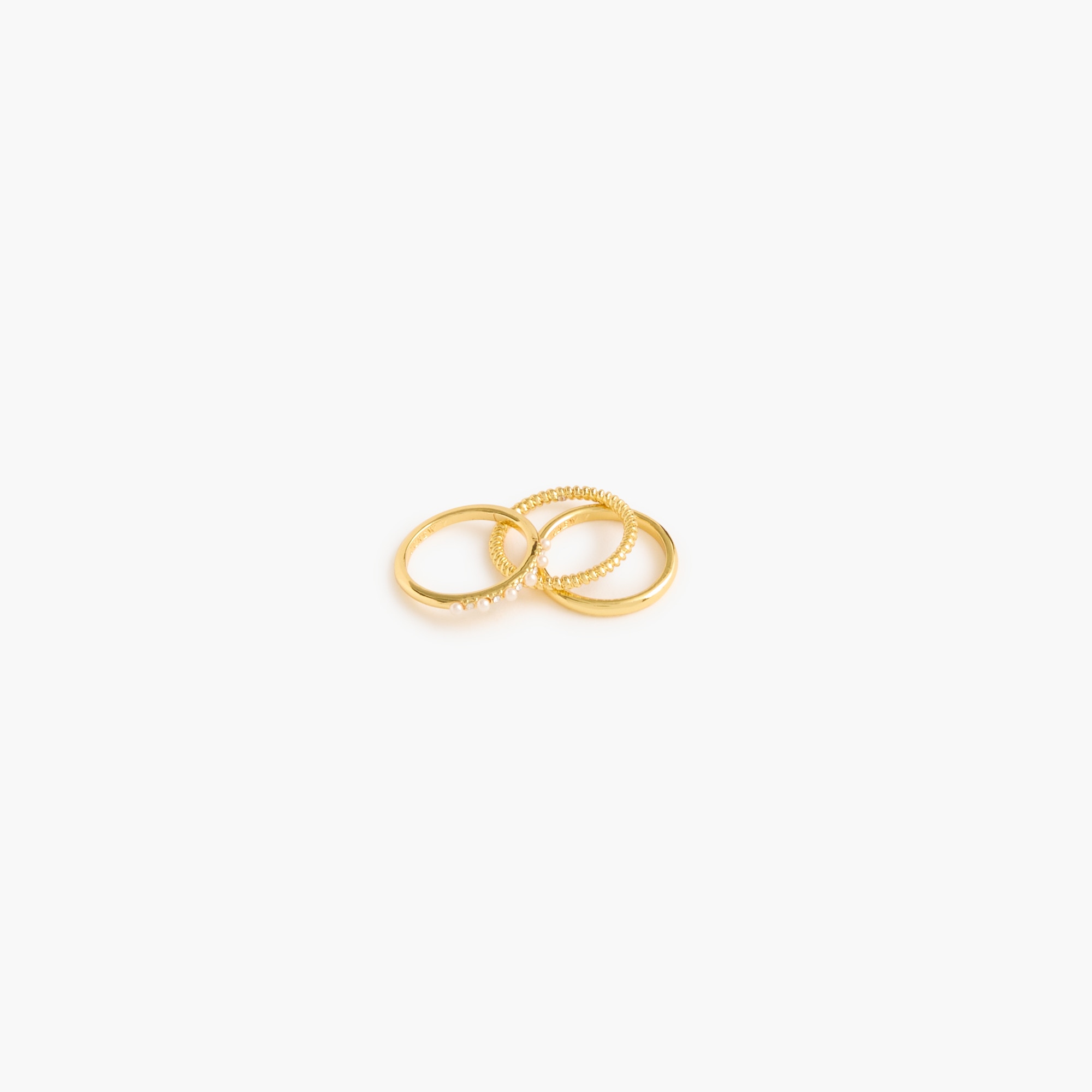 Gold rings set-of-three 17$