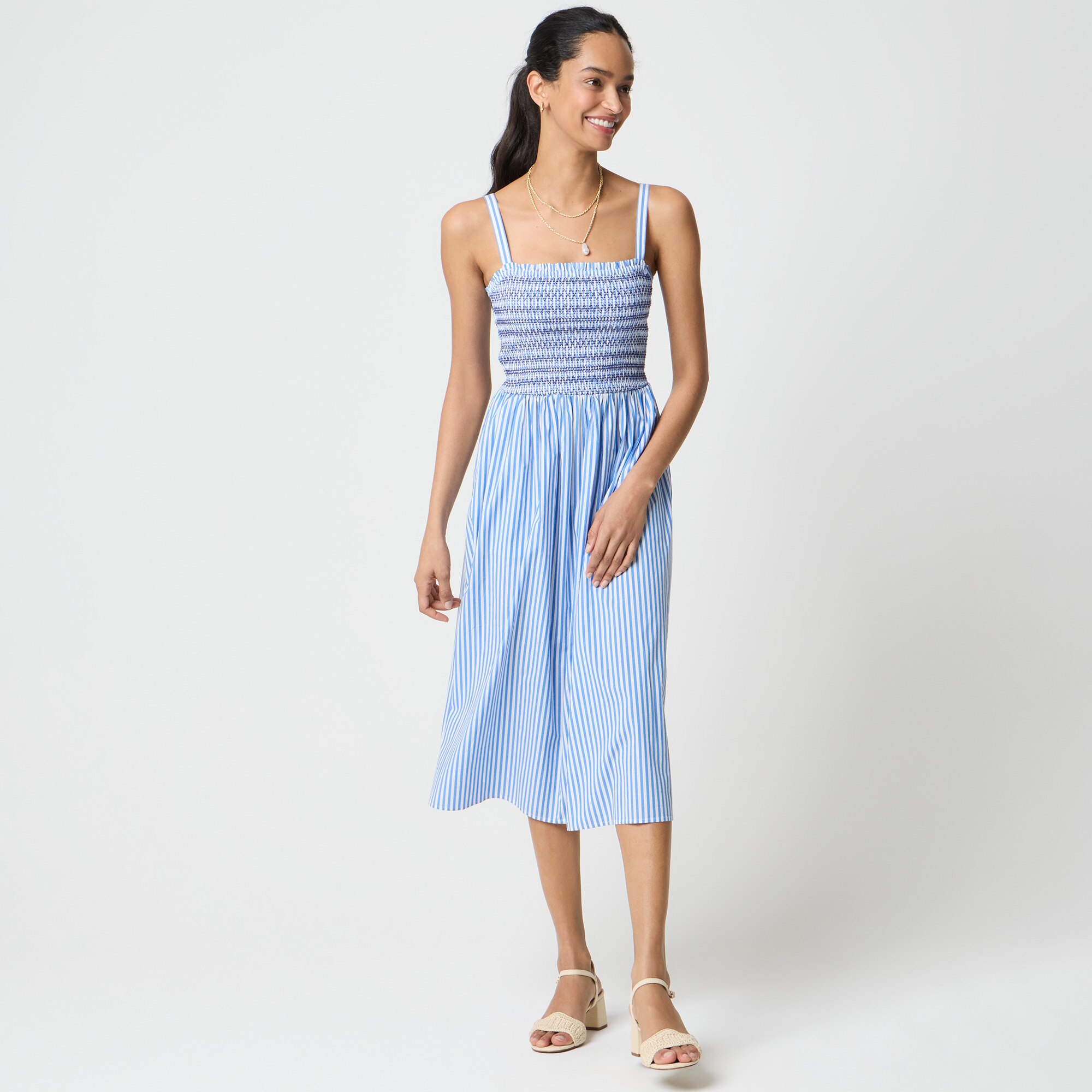 Smocked midi dress