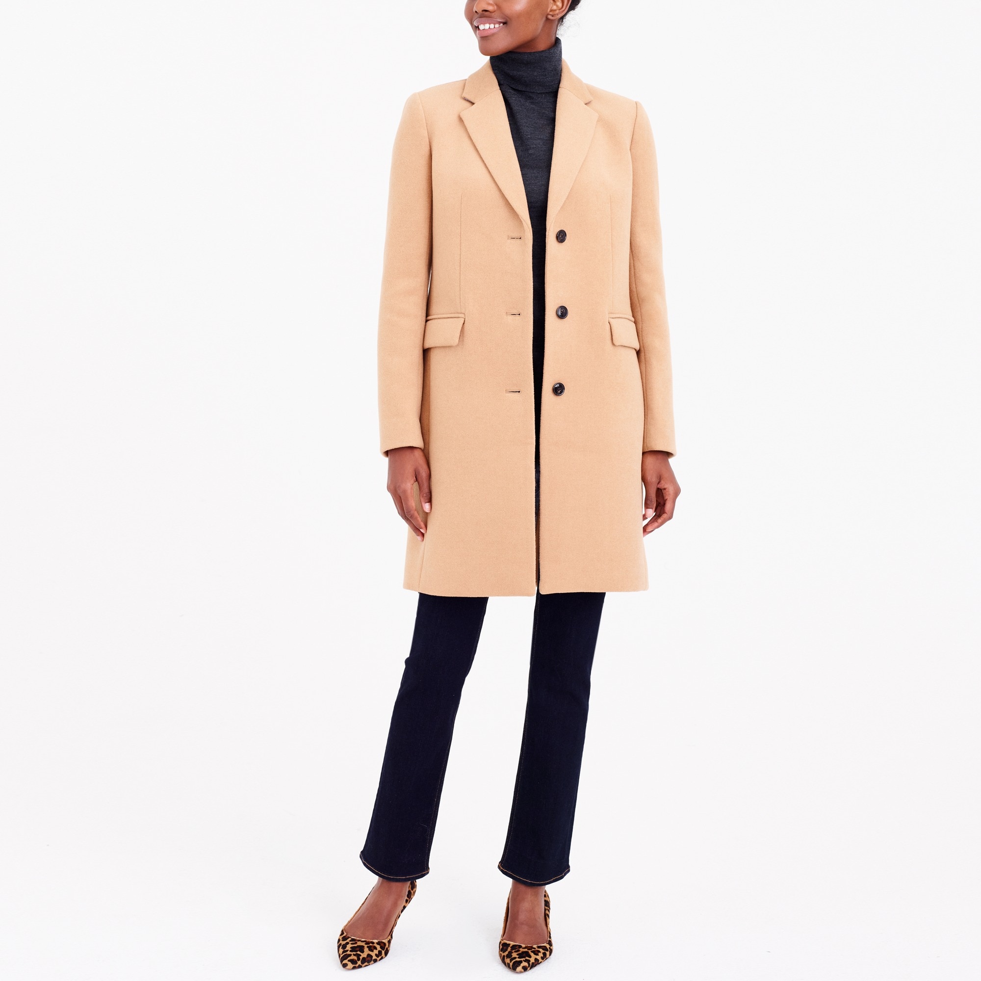 J Crew Factory Wool Topcoat For Women
