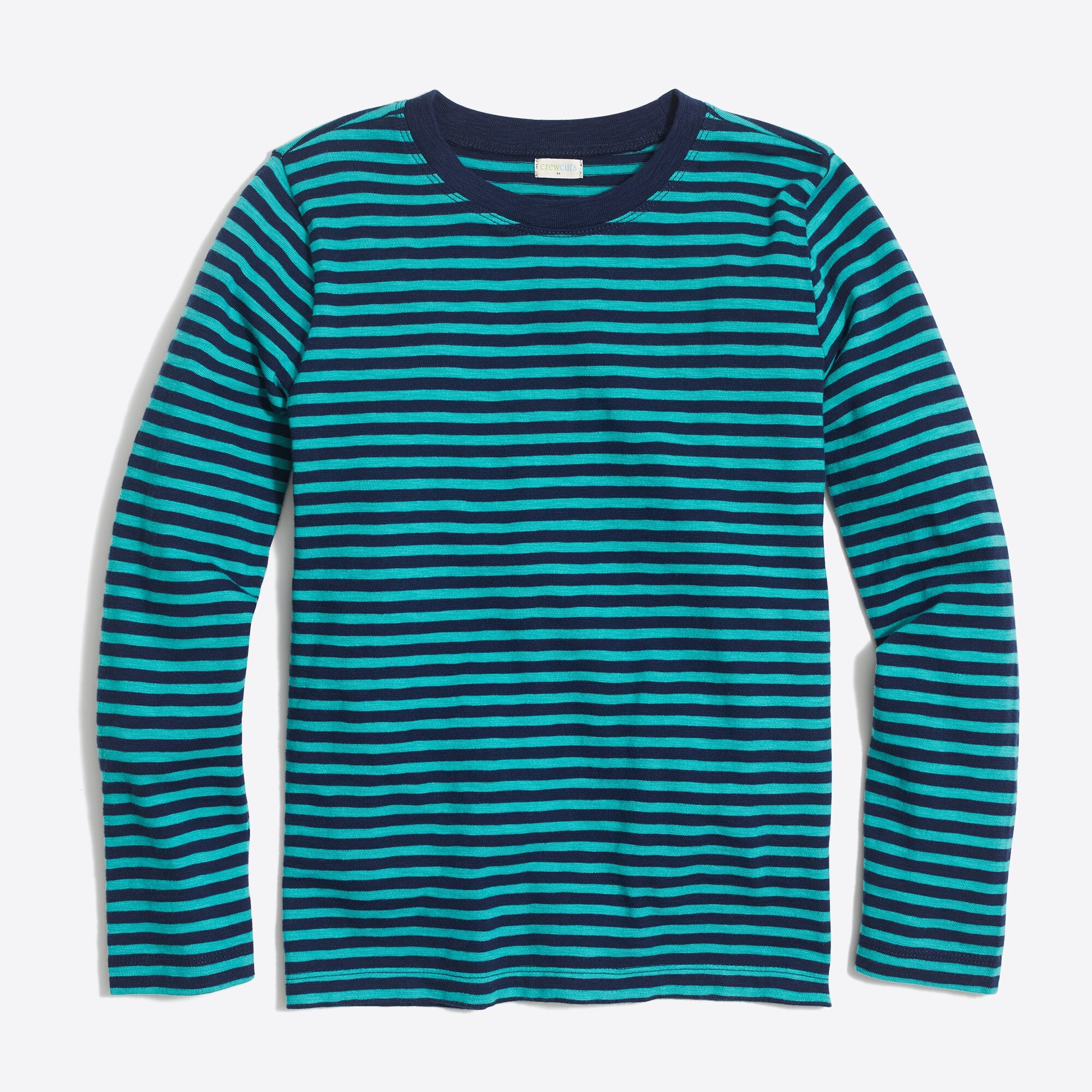 J.Crew Factory: Boys' long-sleeve striped slub-cotton T-shirt