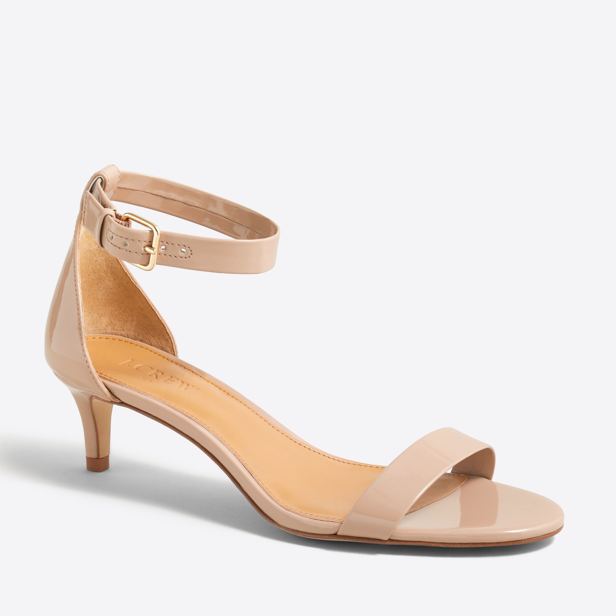 J Crew Factory Patent kitten  heel  sandals 