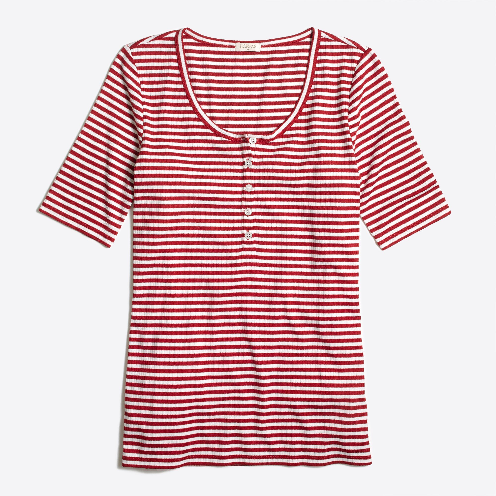 J.Crew Factory Striped henley Tshirt