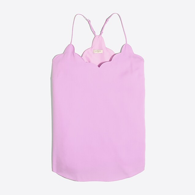 scalloped cami top : factorywomen blouses & tops