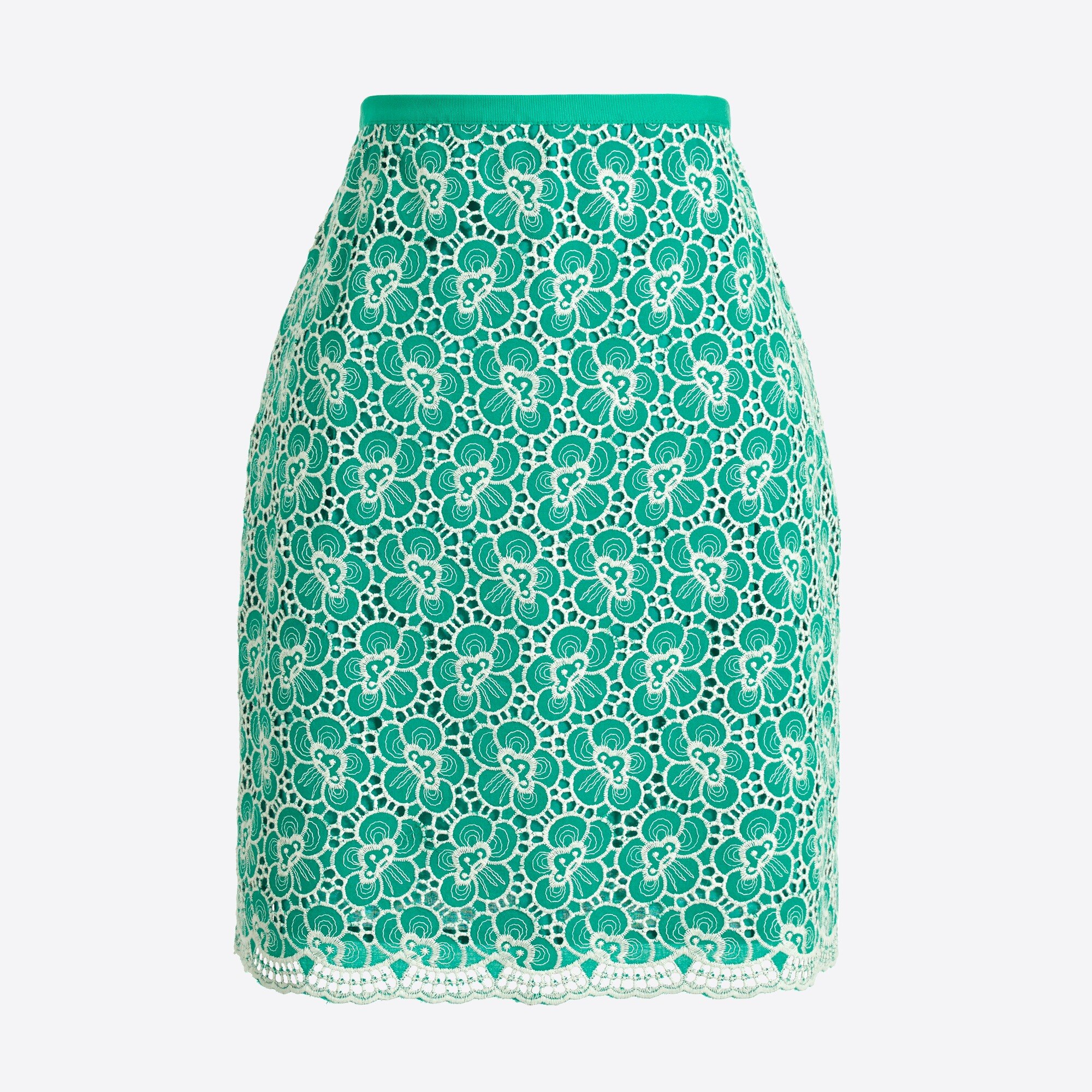 J.Crew Factory Flounce skirt with floral embroidery