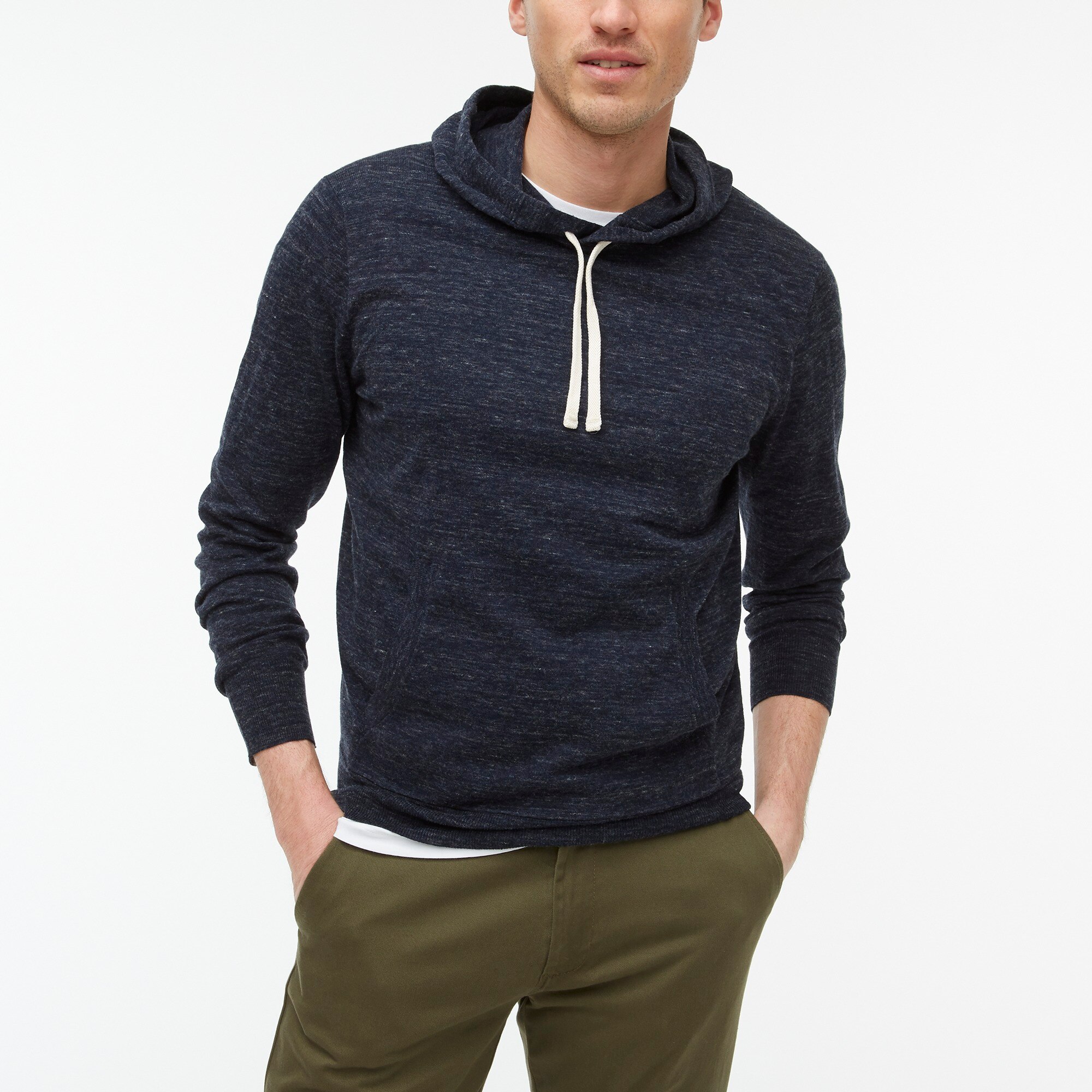 j crew cotton linen hoodie