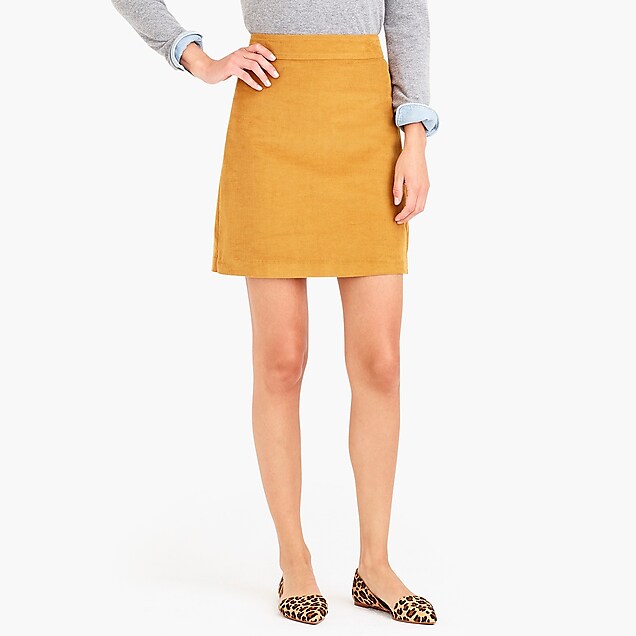 J.Crew Factory: Mini skirt in corduroy