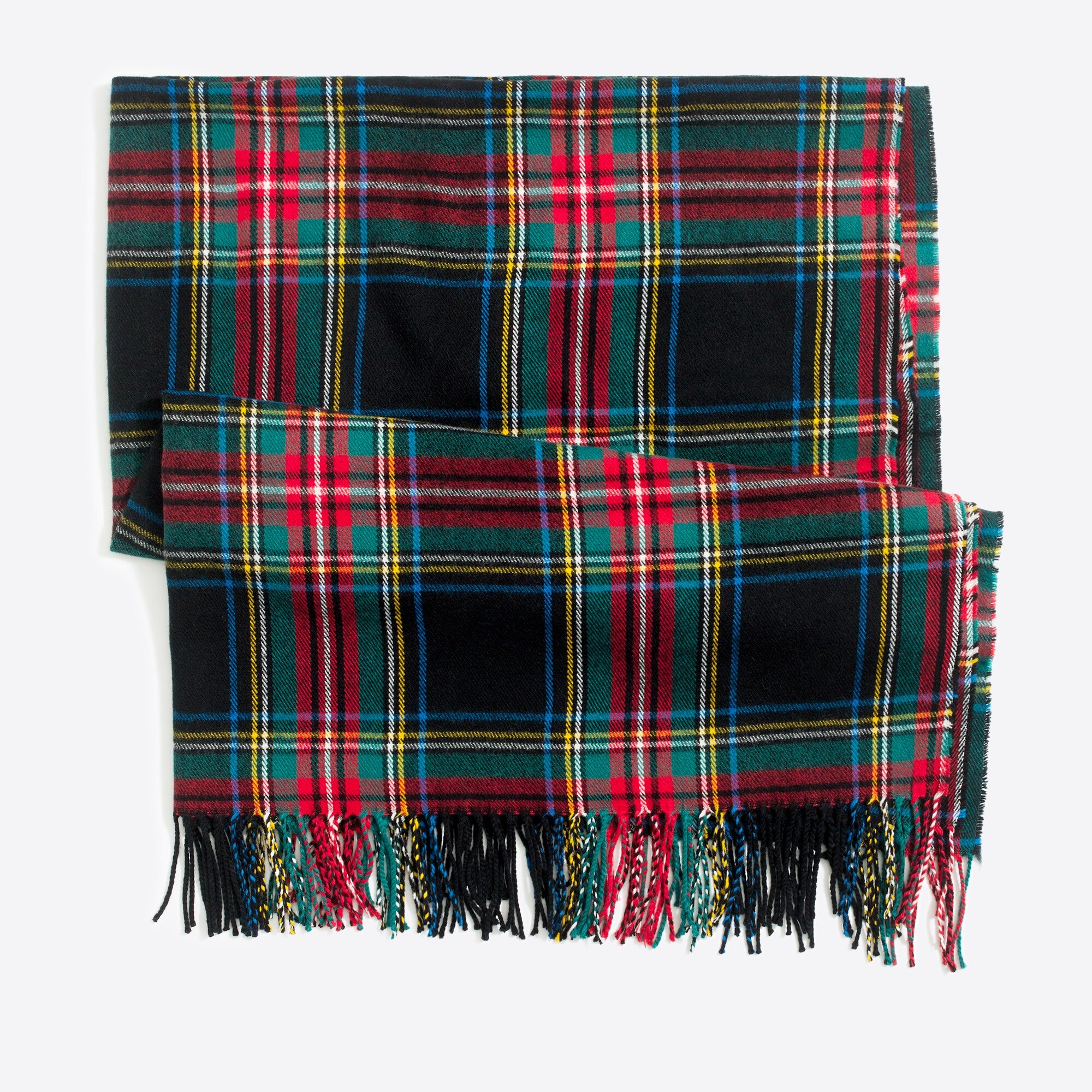 Plaid blanket scarf