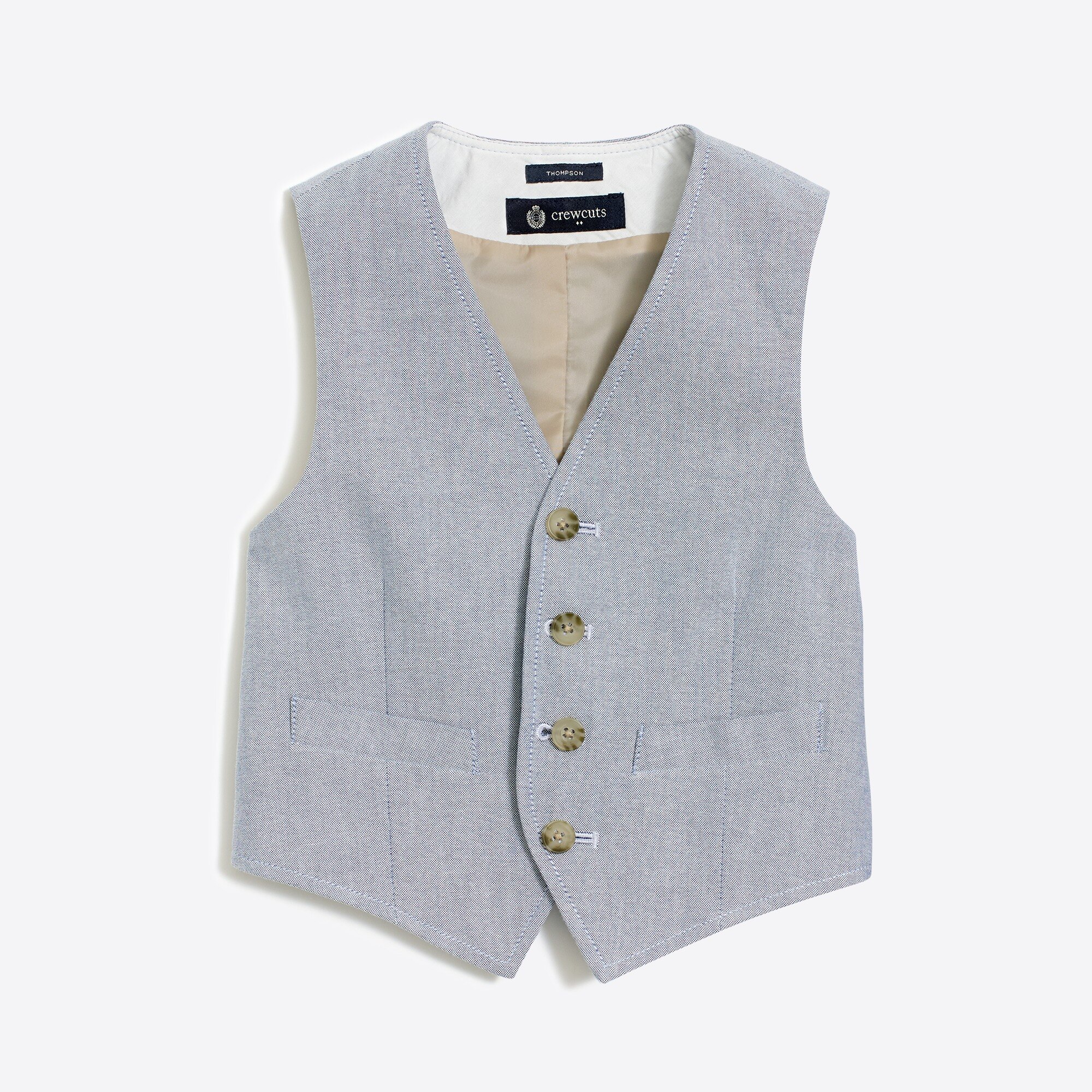 J.Crew Factory Boys' Thompson vest in oxford