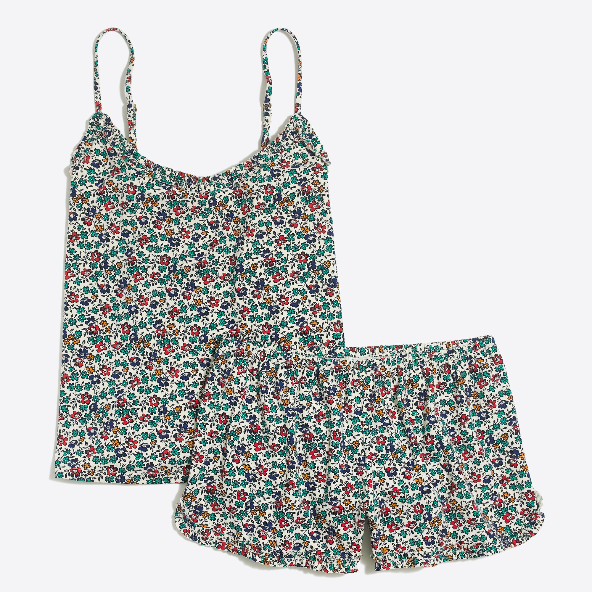 J.Crew Factory Ruffle camisole sleep set