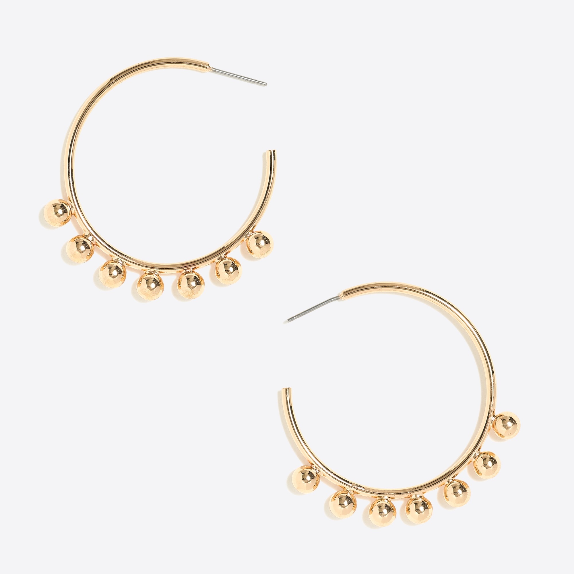 J.Crew Factory: Golden ball hoop earrings