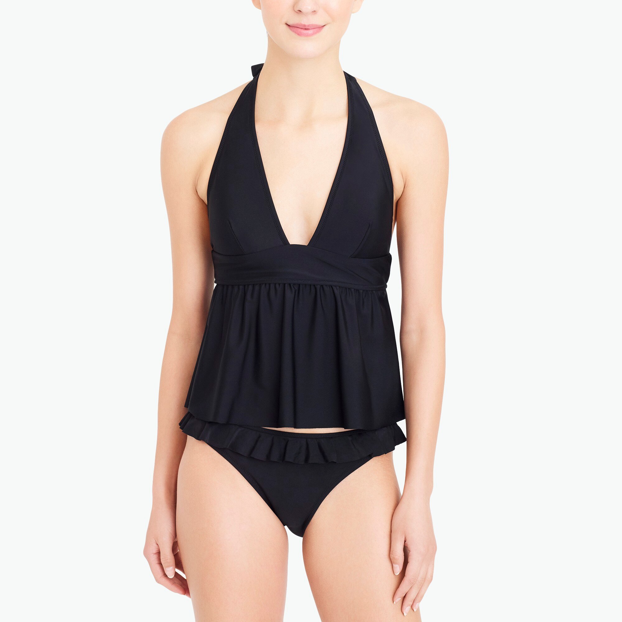 halter peplum tankini