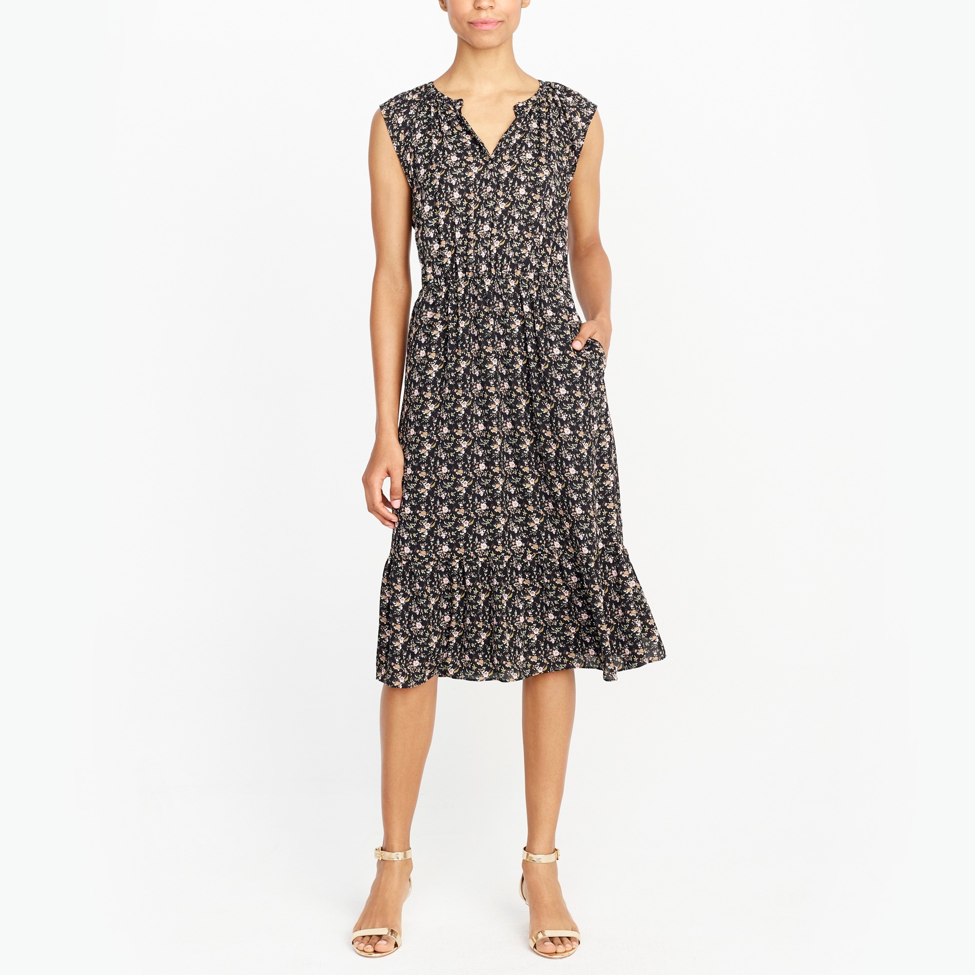 J.Crew Factory J.Crew Mercantile capsleeve midi dress