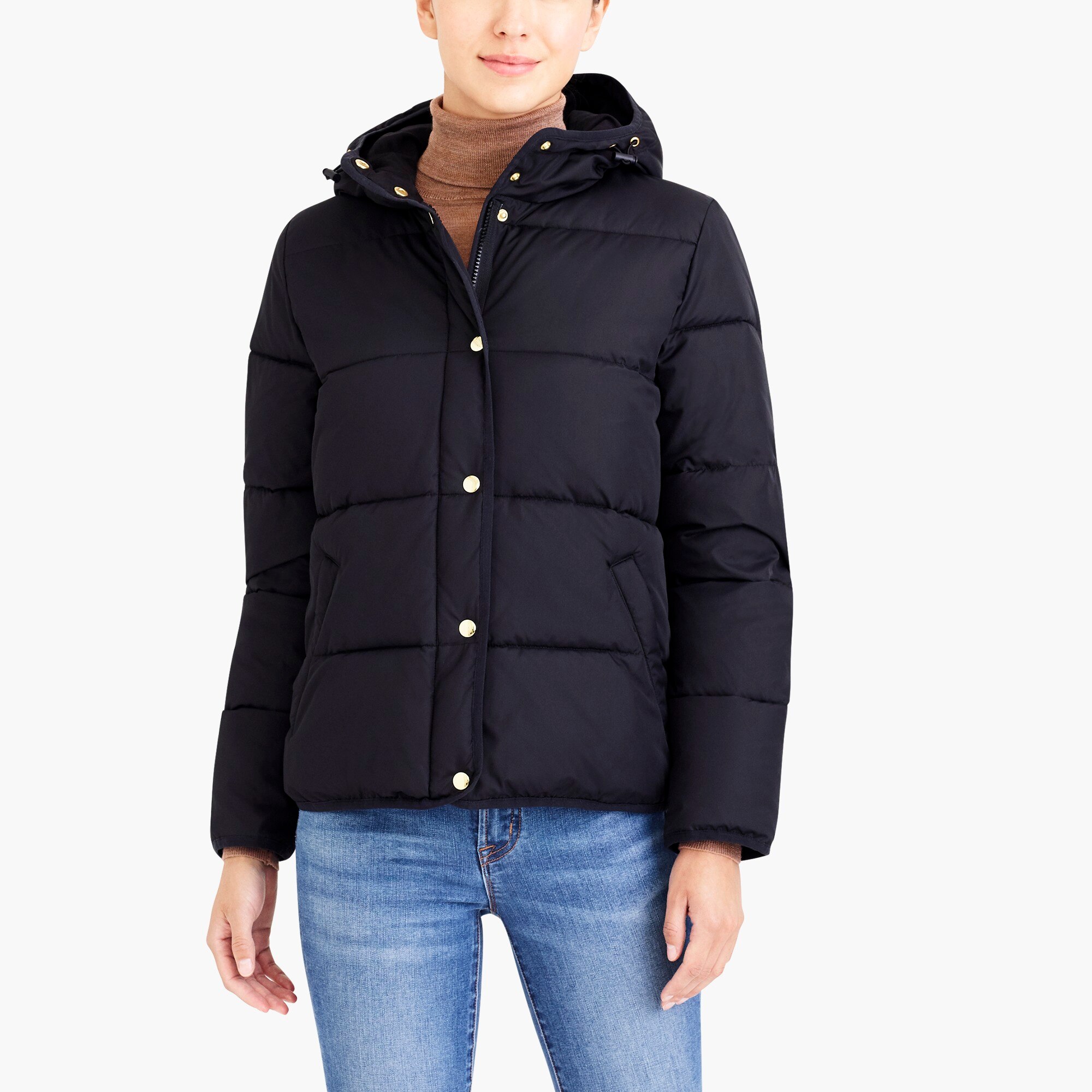 J.Crew Factory Short hooded puffer jacket