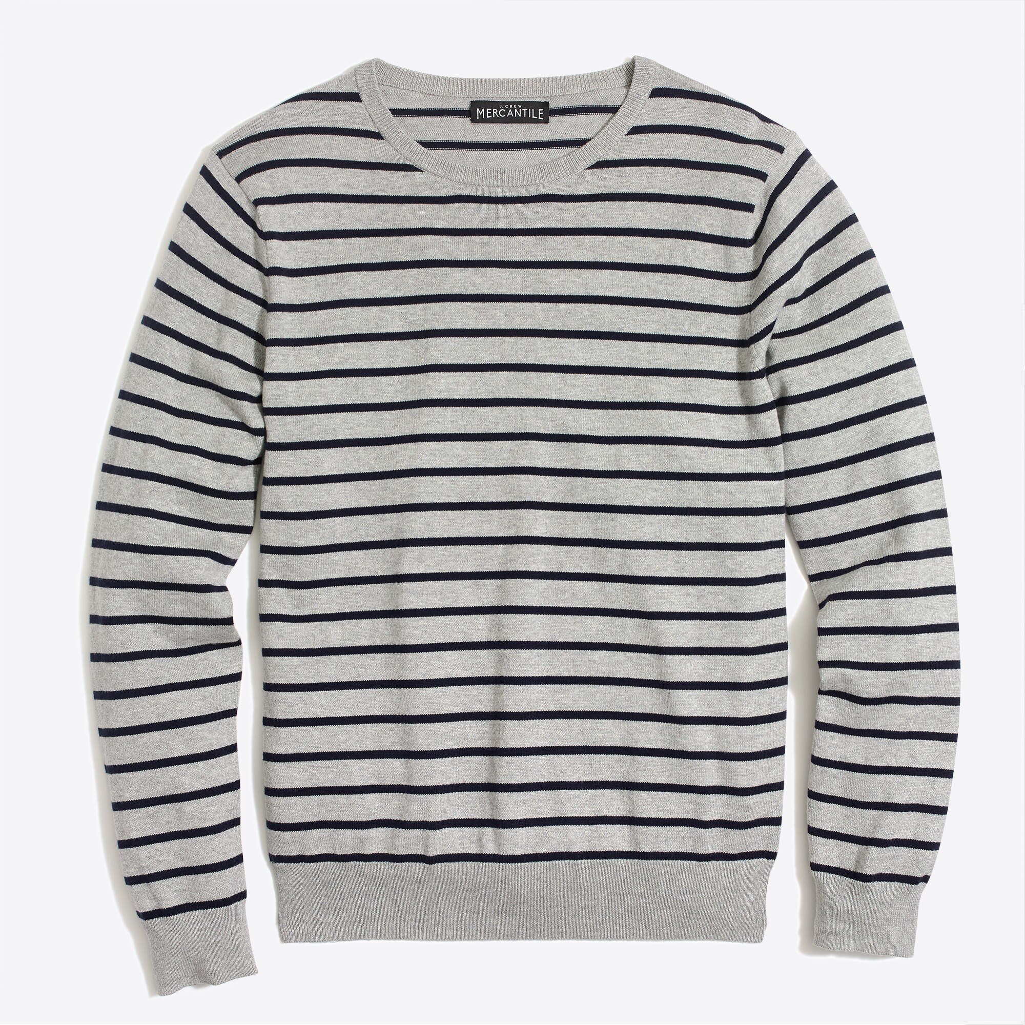J.Crew Factory Cotton jersey crewneck sweater in stripe