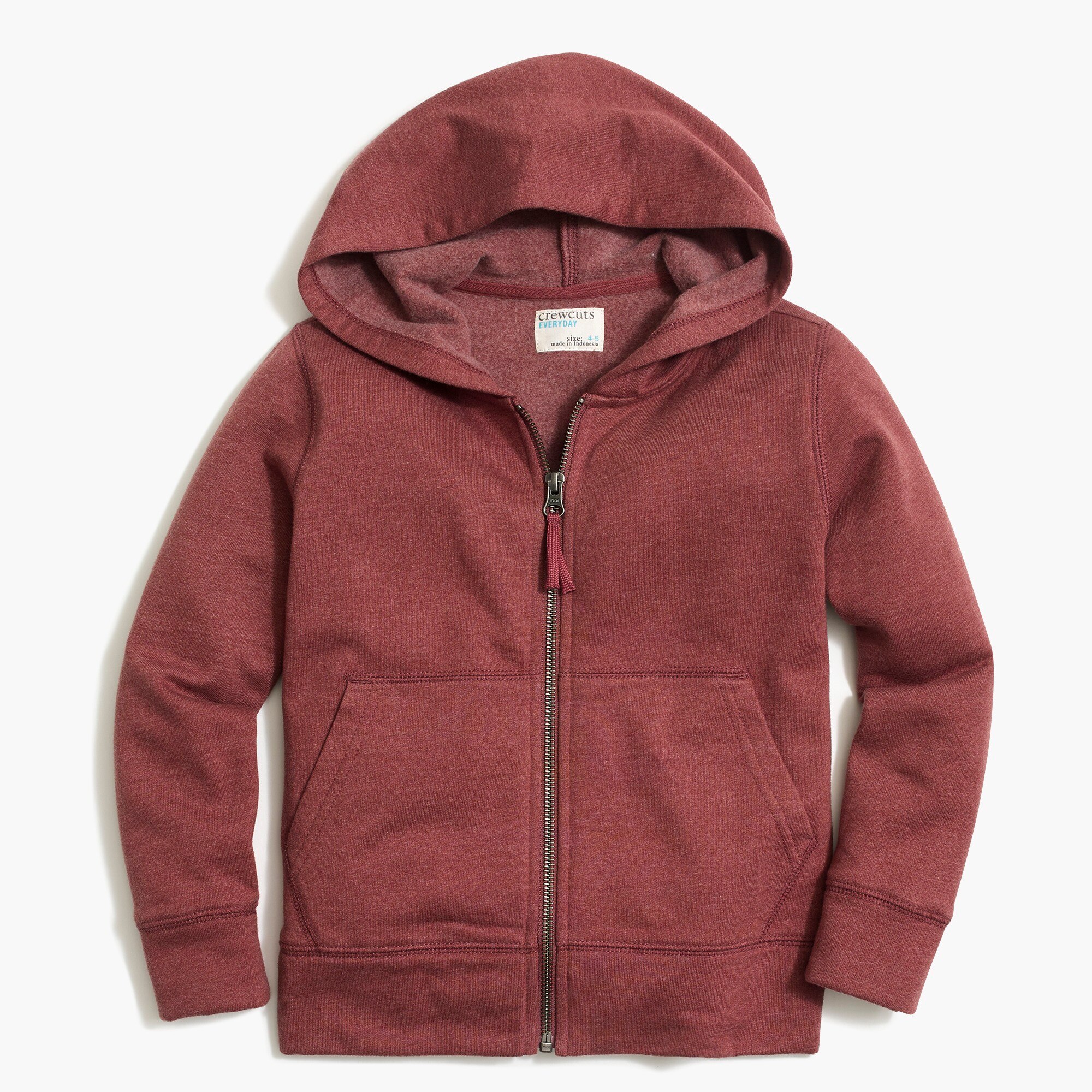 J.Crew Factory Kids' longsleeve fullzip hoodie with contrast cord