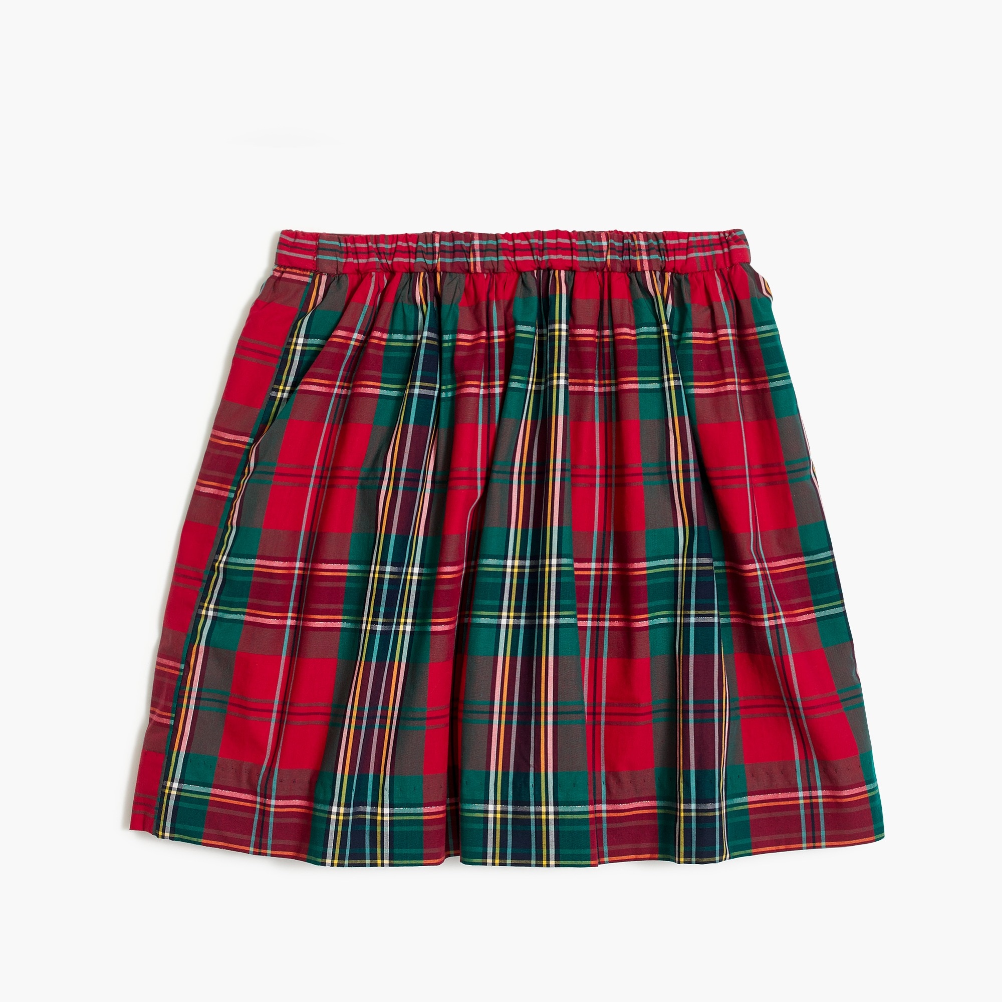 J.Crew Factory Girls' sparkle plaid skirt