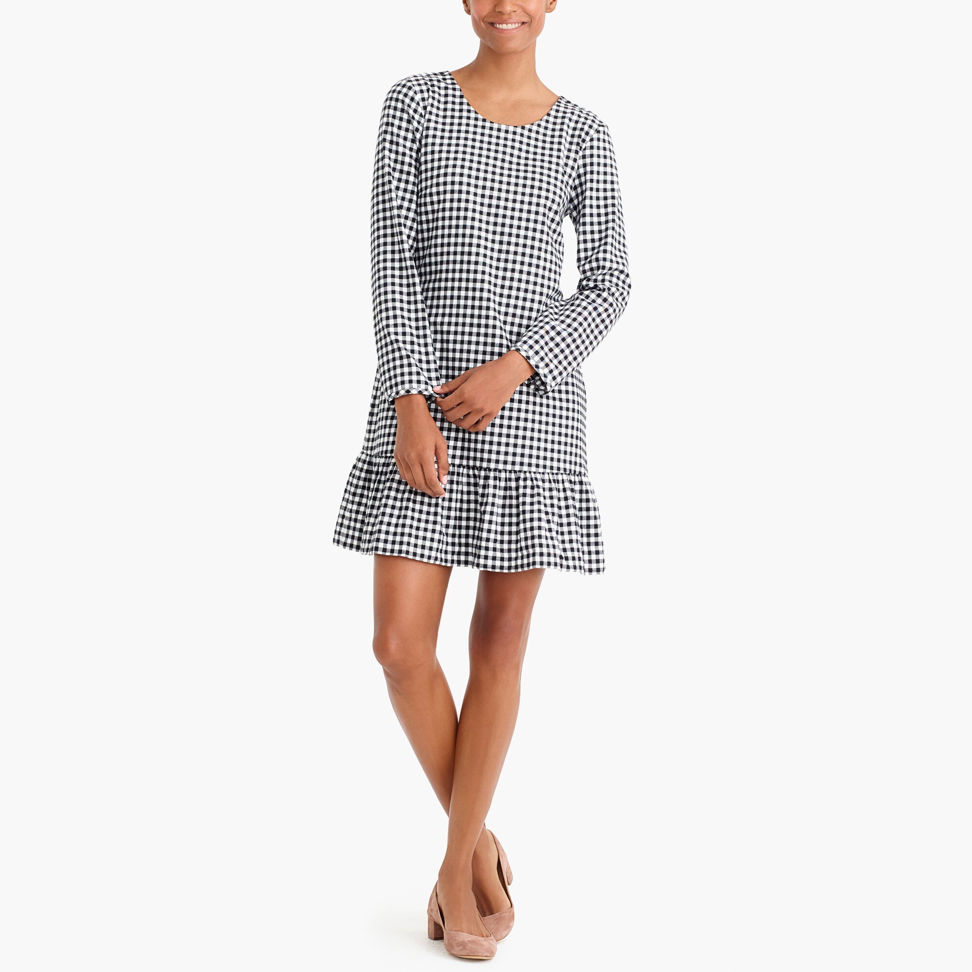 flannel ruffle dress : factorywomen dresses