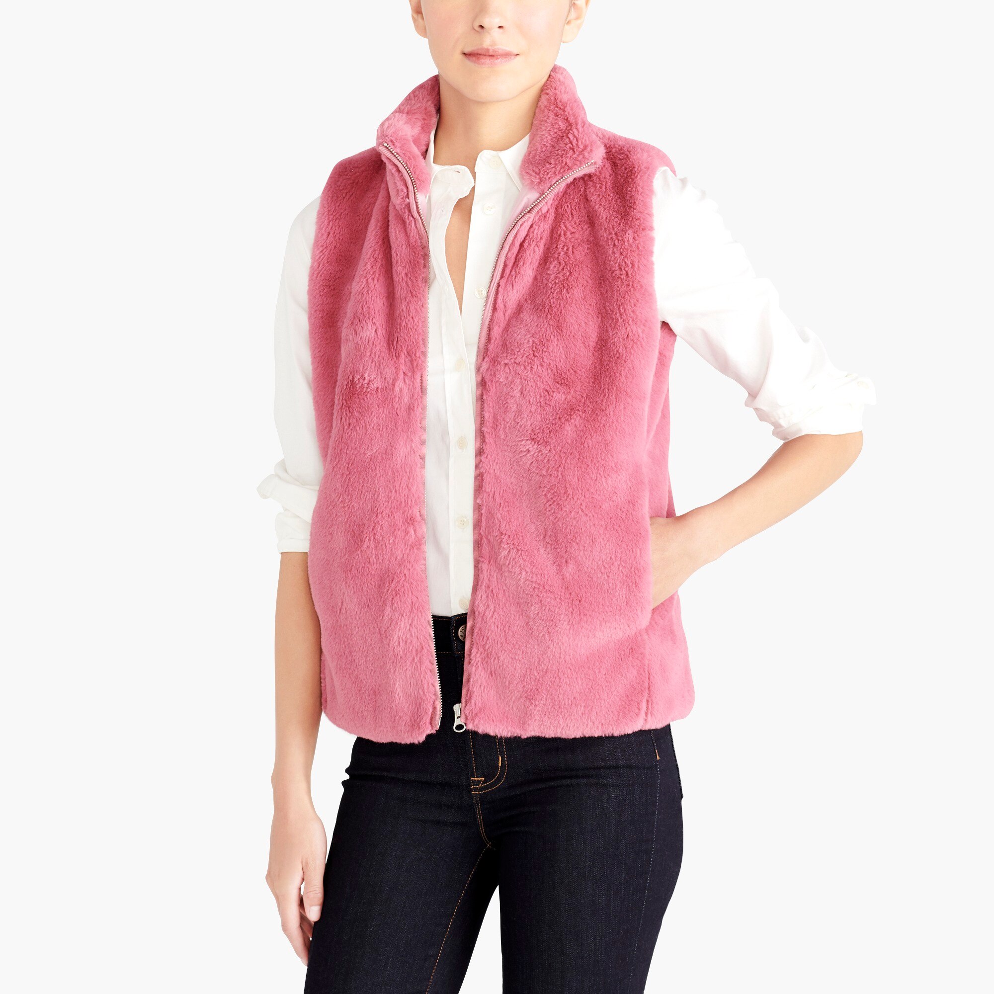 faux-fur vest : factorywomen faux fur & fleece