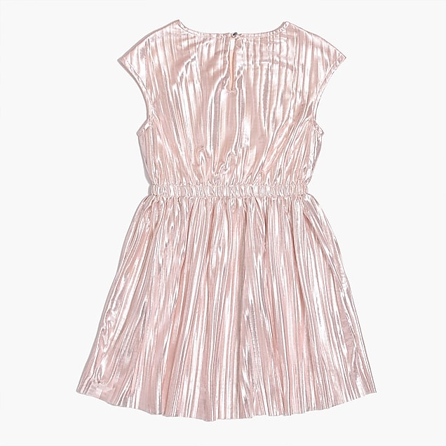 girls' pink shimmer pleated dress : factorygirls dresses